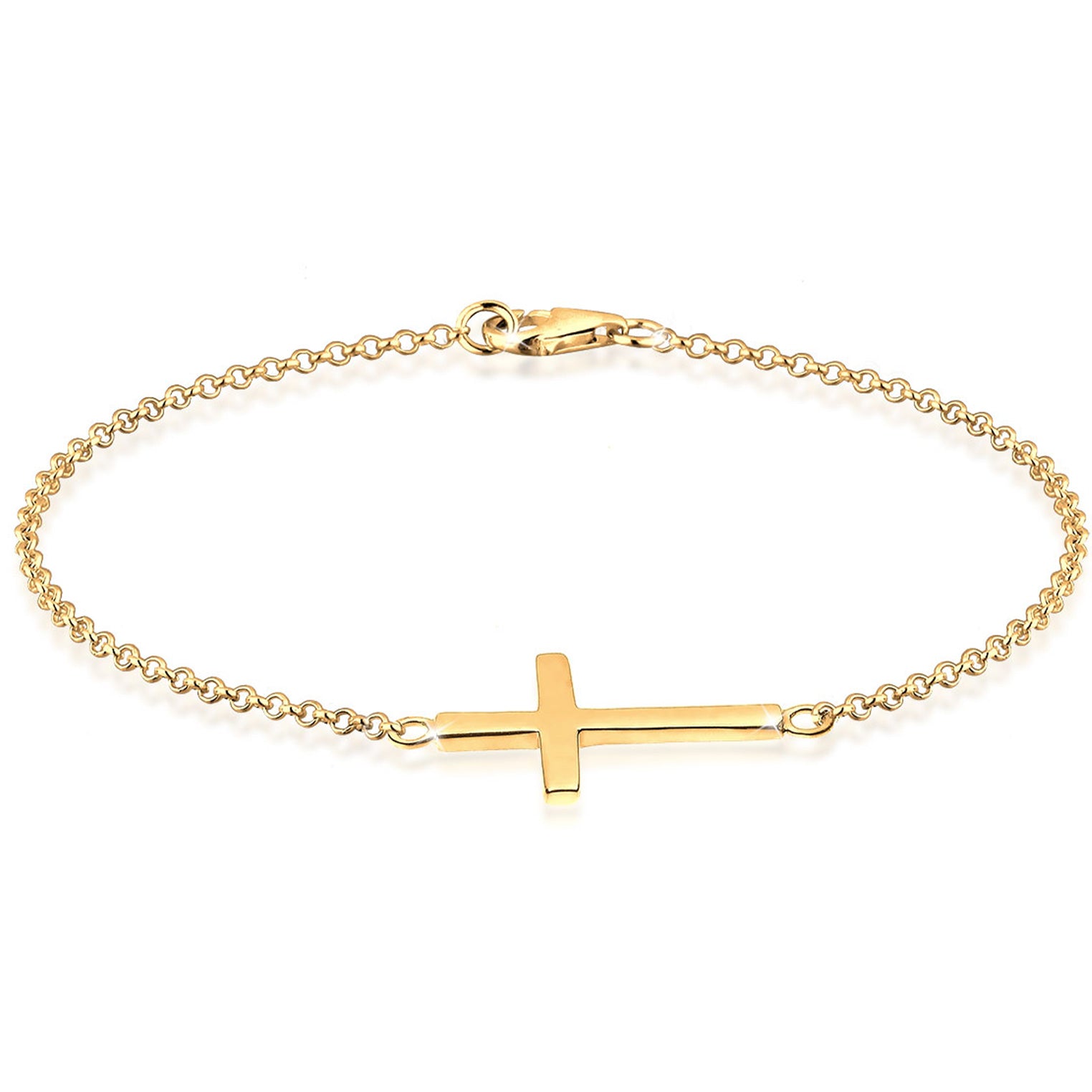 Gold - Elli | Armband Kreuz | 925 Sterling Silber vergoldet