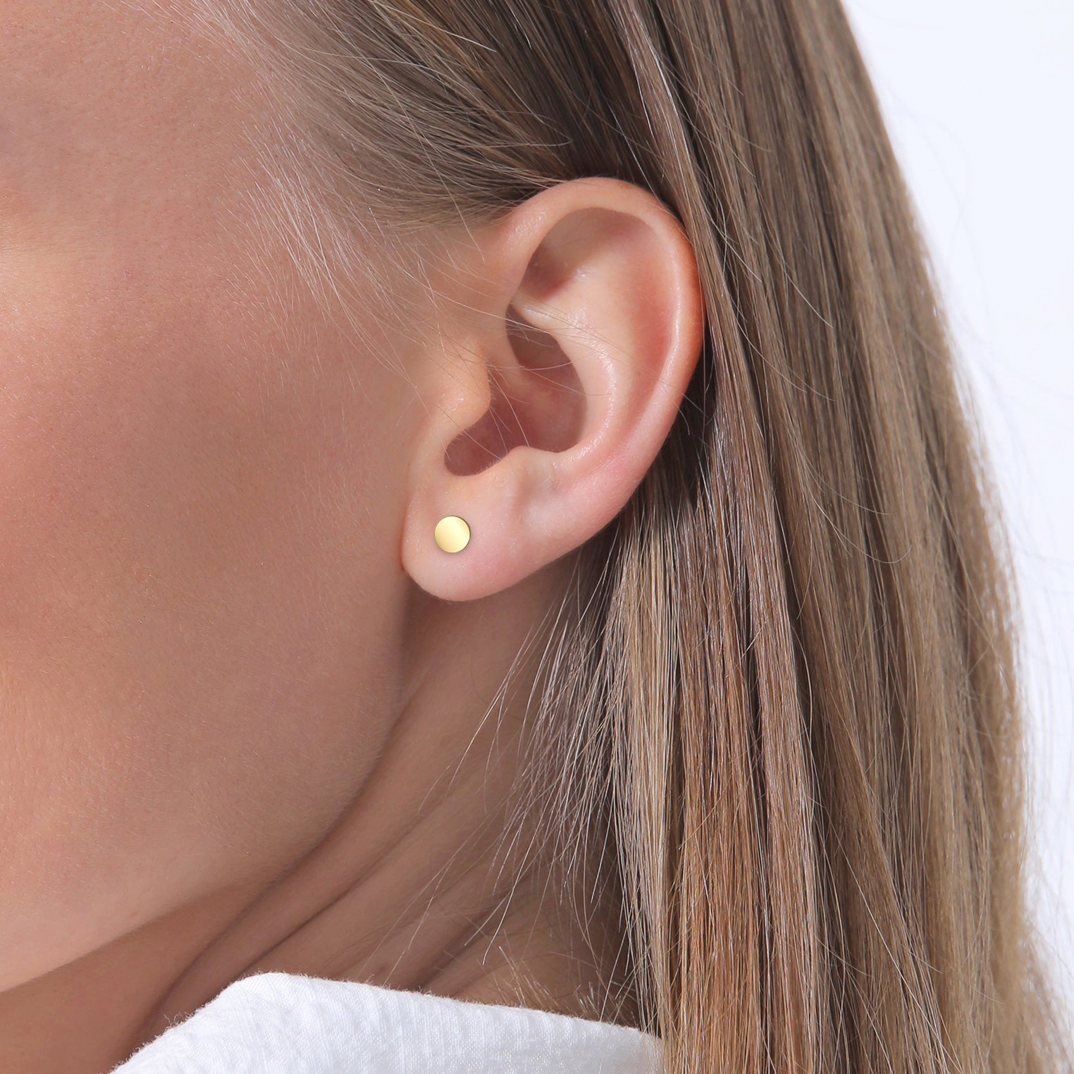 Gold - Elli PREMIUM | Ohrstecker Geo | 585 Gelbgold