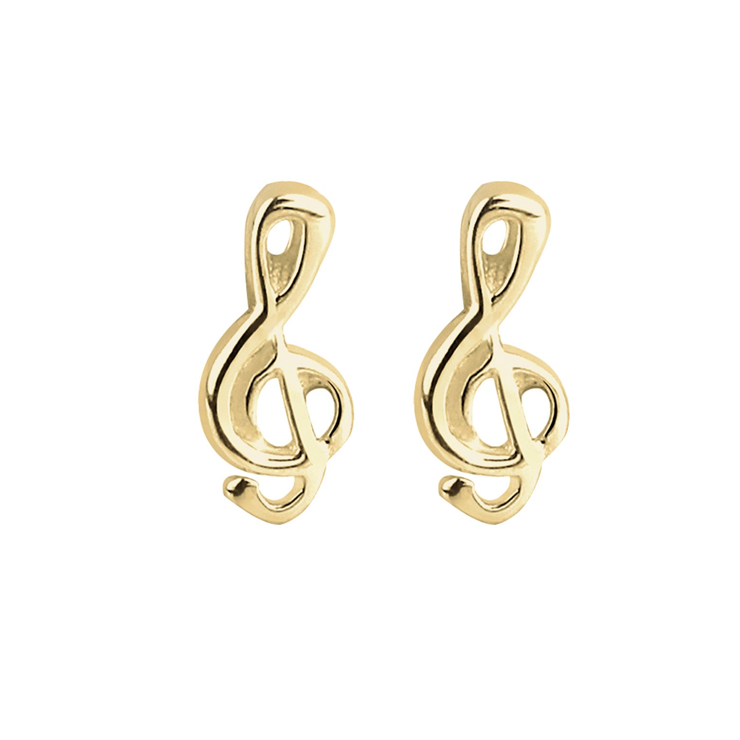 Gold - Elli PREMIUM | Ohrring Notenschlüssel | 375 Gelbgold