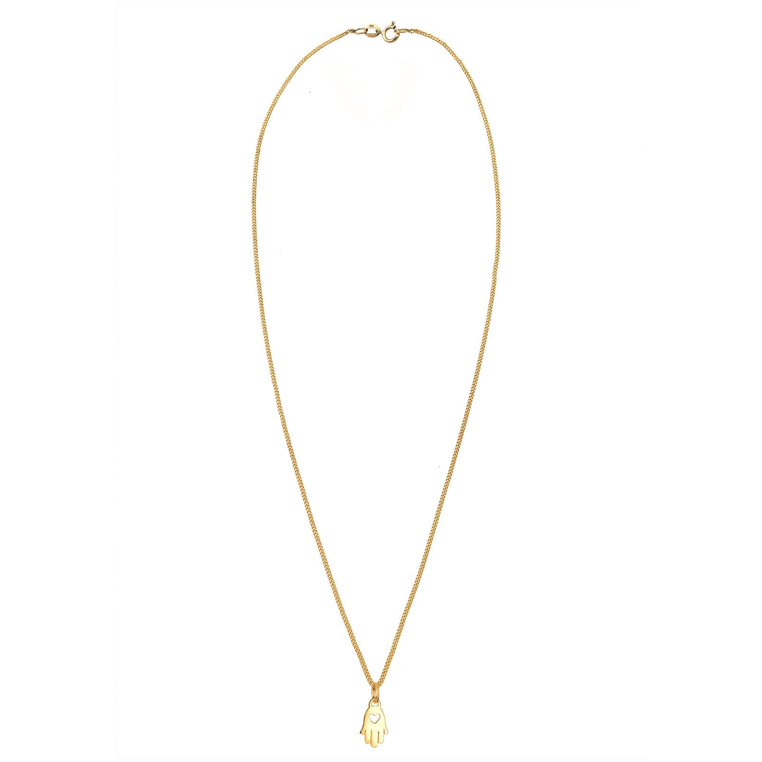 Gold - Elli PREMIUM | Halskette Hamsa Hand | 585 Gelbgold