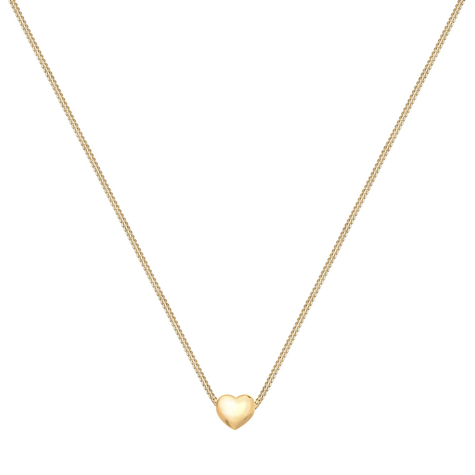 Gold - Elli PREMIUM | Halskette Herz Anhänger | 585 Gelbgold