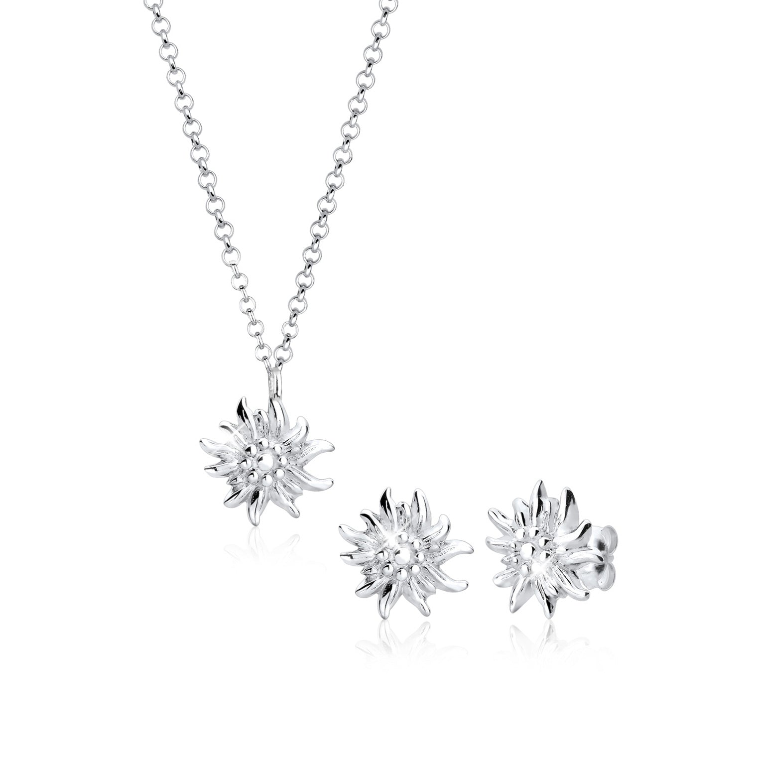 Silber - Elli | Schmuckset  Edelweiss | 925er Sterling Silber