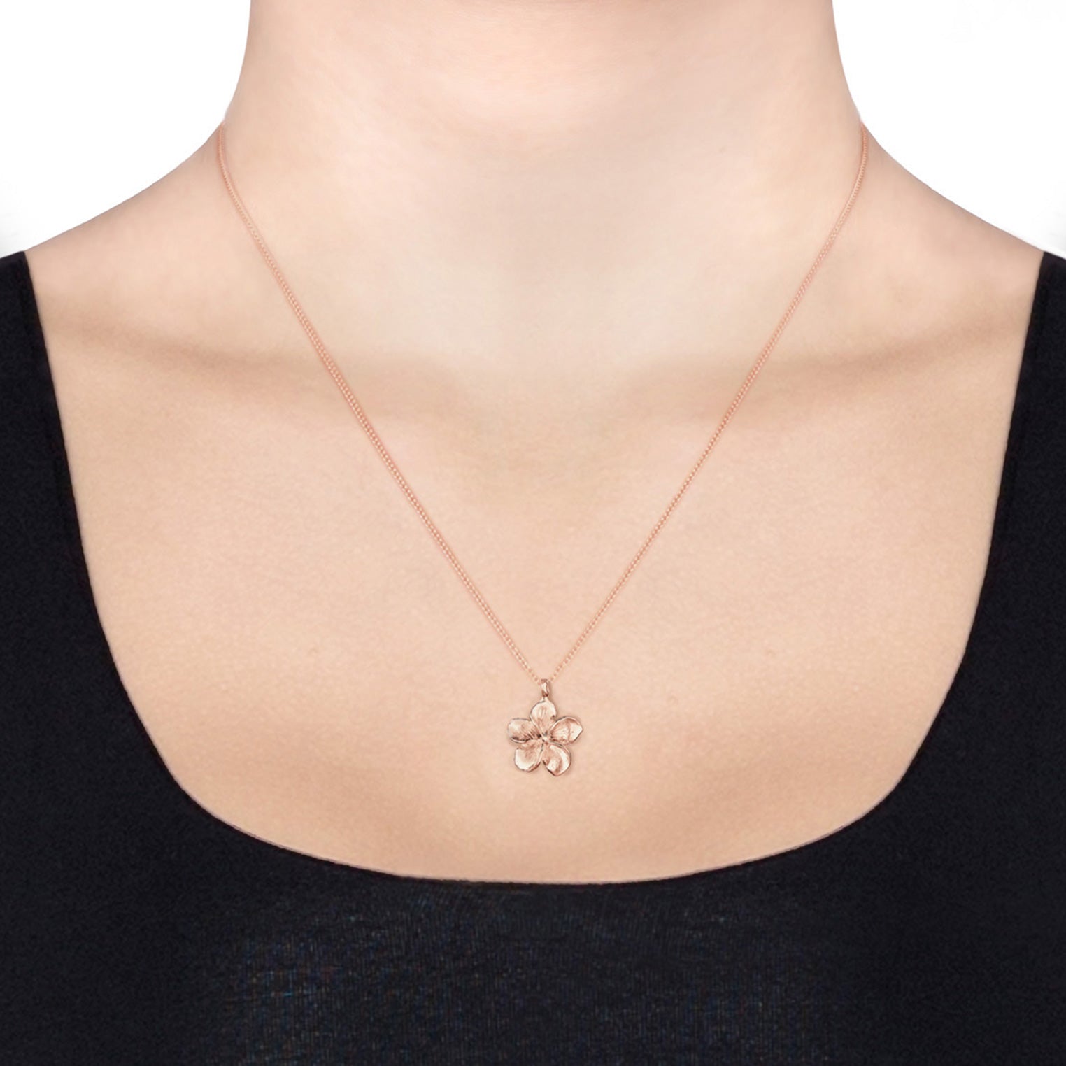 Roségold - Elli | Schmuckset  Frangipani Blüte | 925 Sterling Silber Rosegold