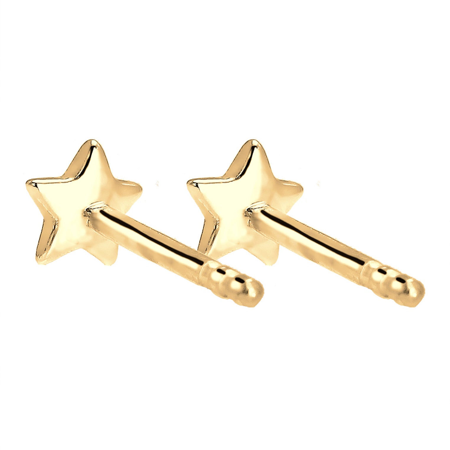 Gold - Elli PREMIUM | Ohrstecker Stern | 585 Gelbgold