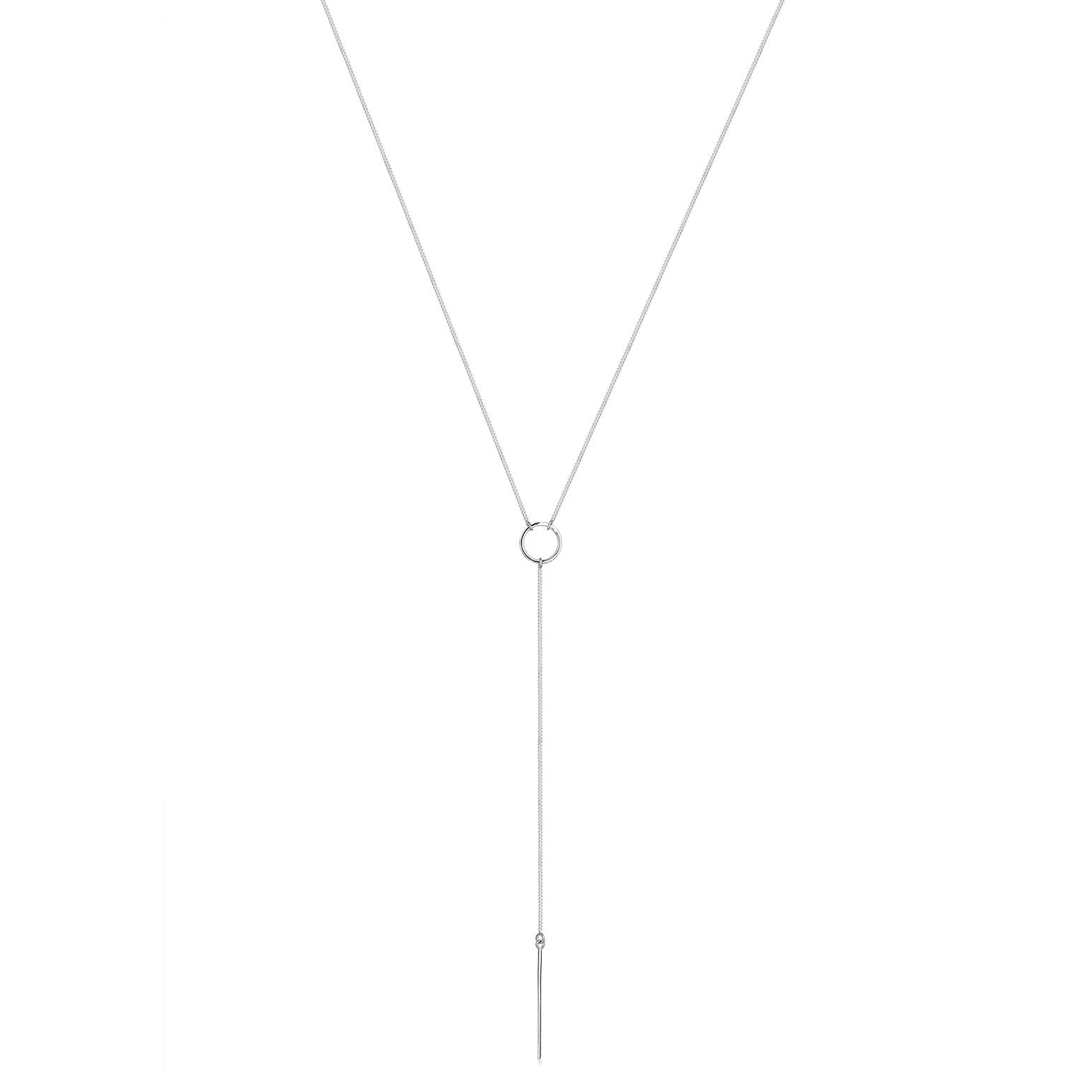 Silber - Elli | Y-Halskette Geo | 925er Sterling Silber