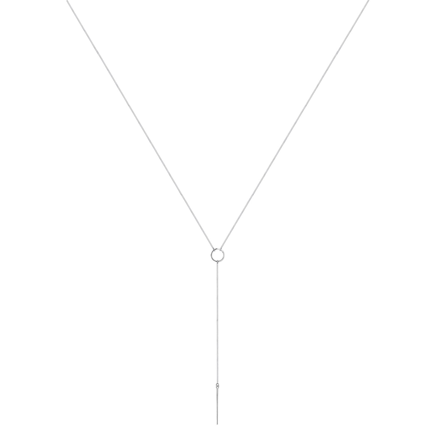 Silber - Elli | Y-Halskette Geo | 925er Sterling Silber