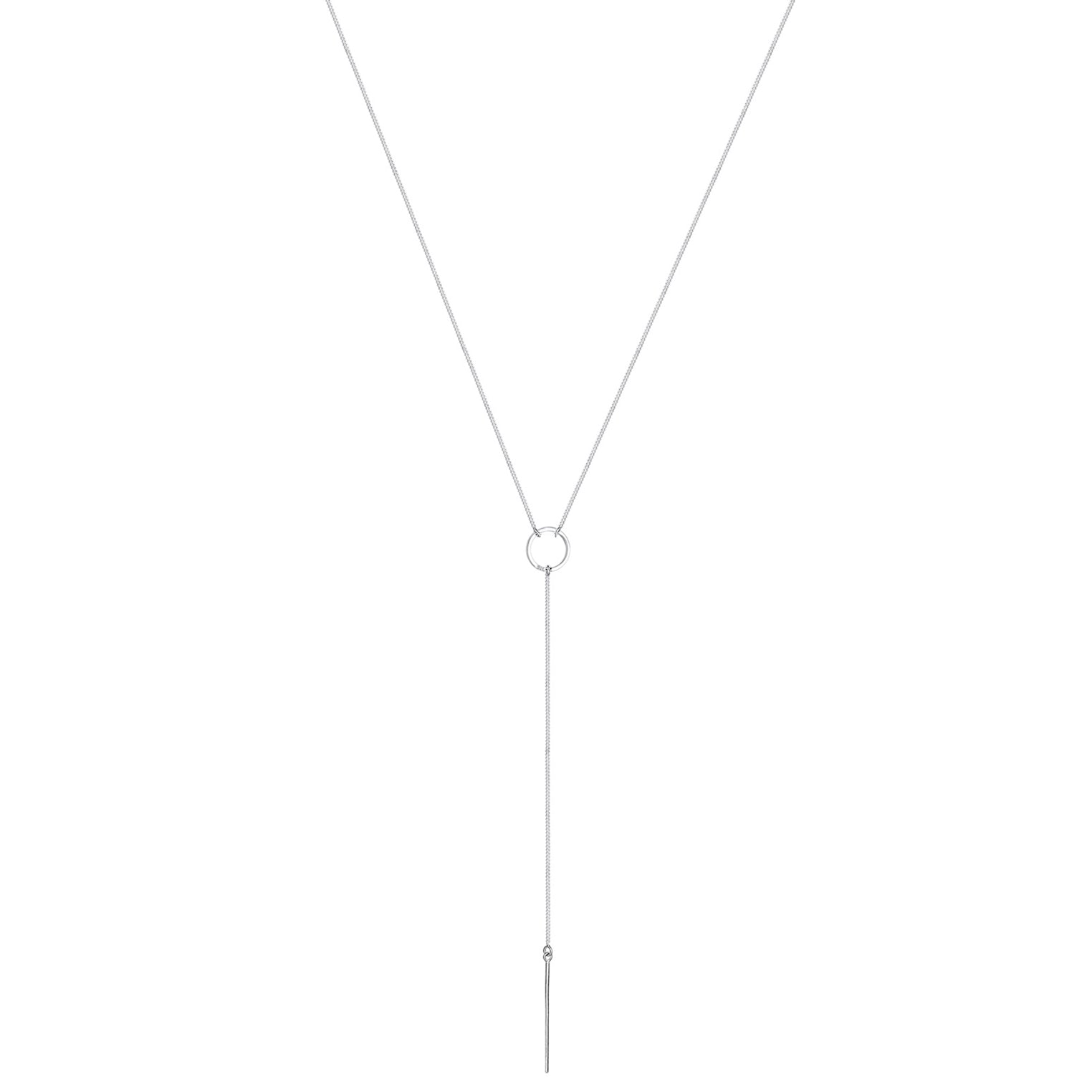 Silber - Elli | Y-Halskette Geo | 925er Sterling Silber