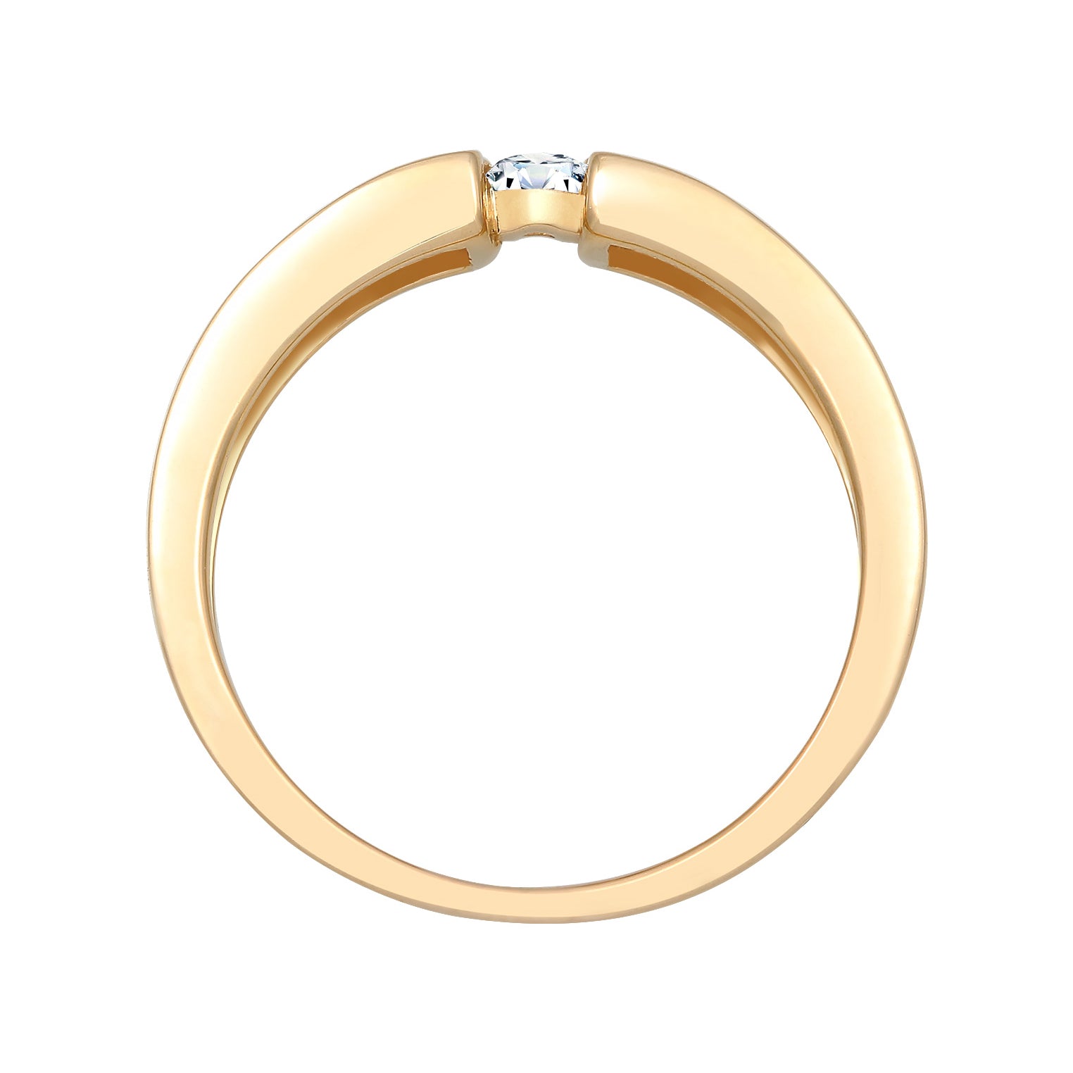 Gold - Elli DIAMONDS | Verlobungsring | Diamant ( Weiß, 0,14 ct ) | 585 Gelbgold