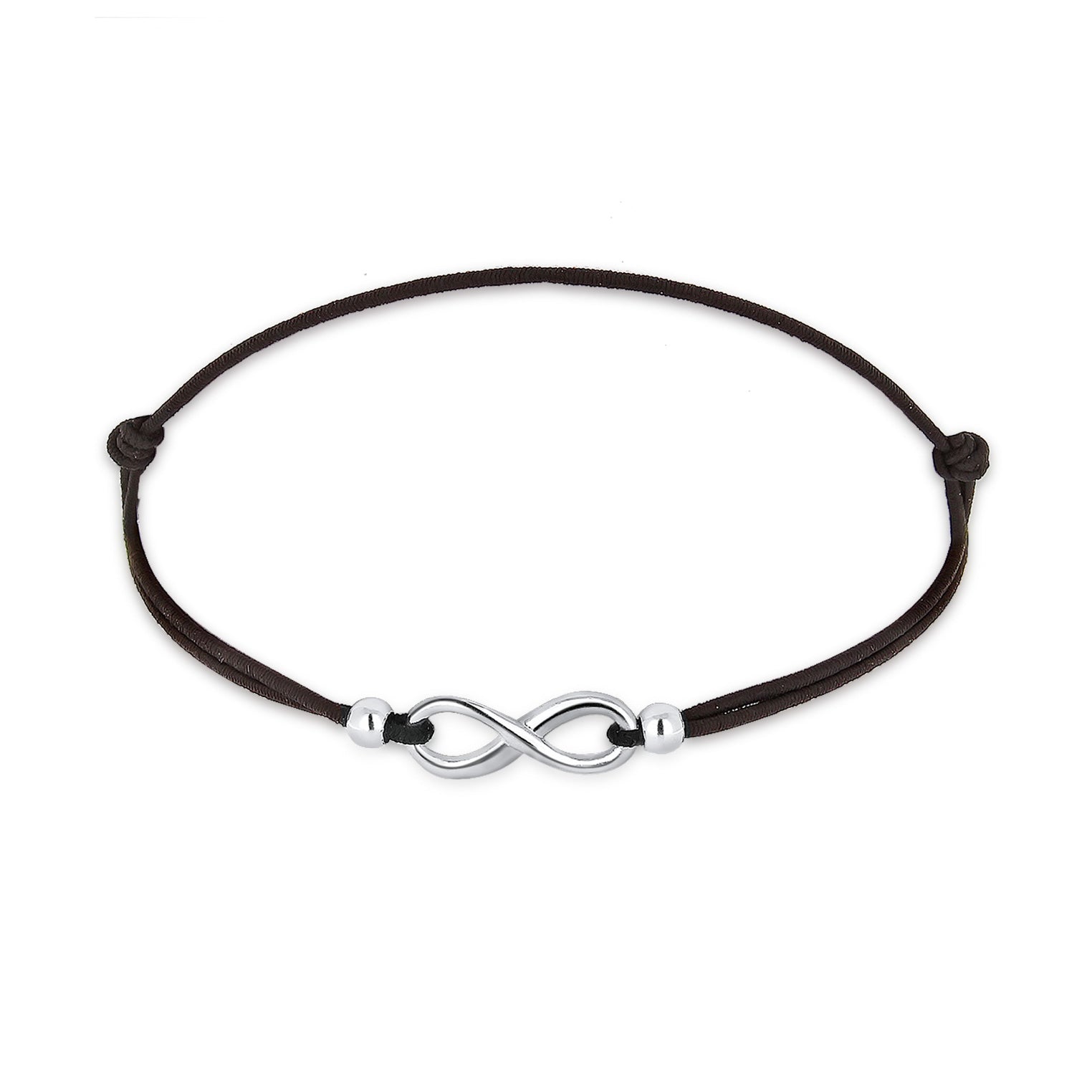 Schwarz - Elli | Armband Infinity | 925er Sterling Silber