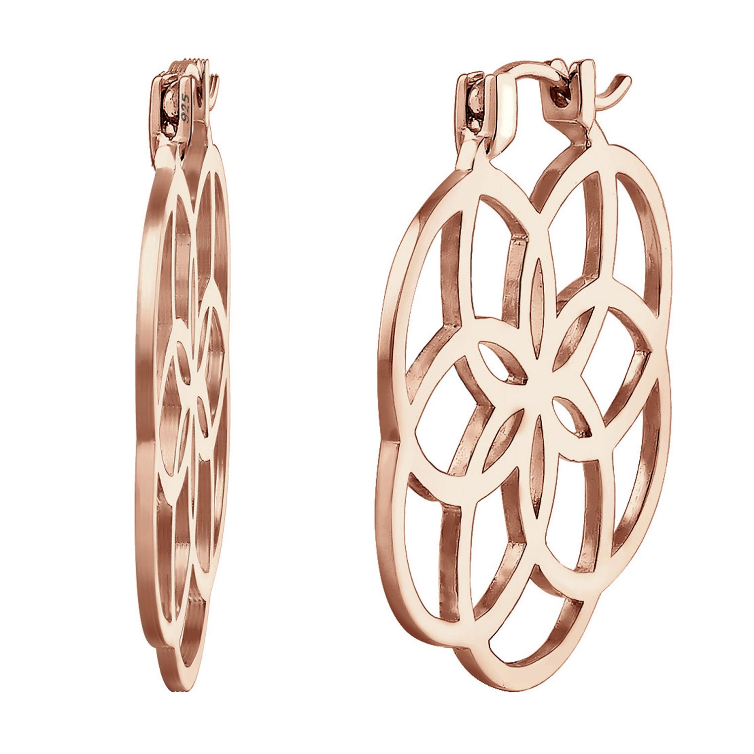Roségold - Elli | Creole Ornament | 925 Sterling Silber Rosegold