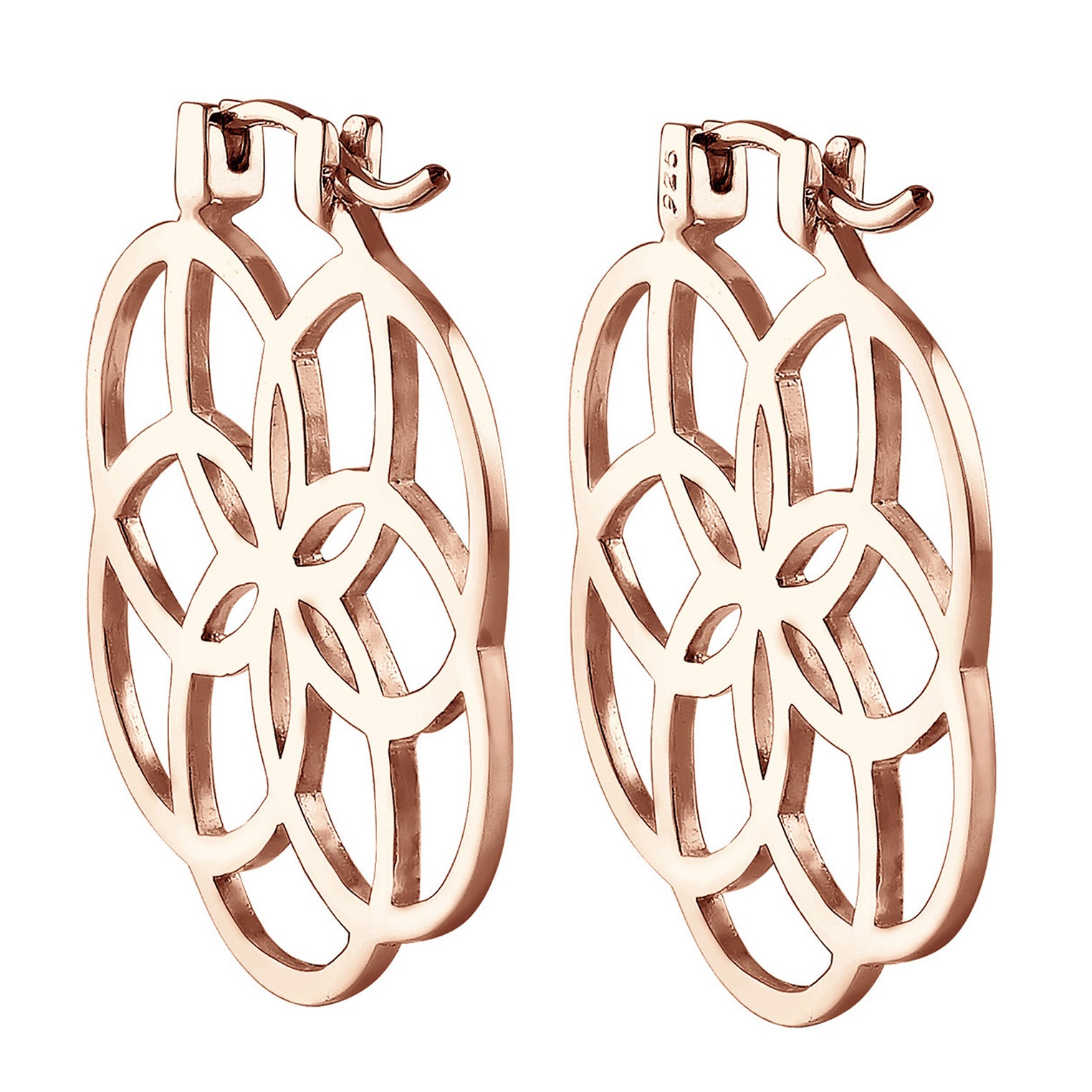 Roségold - Elli | Creole Ornament | 925 Sterling Silber Rosegold