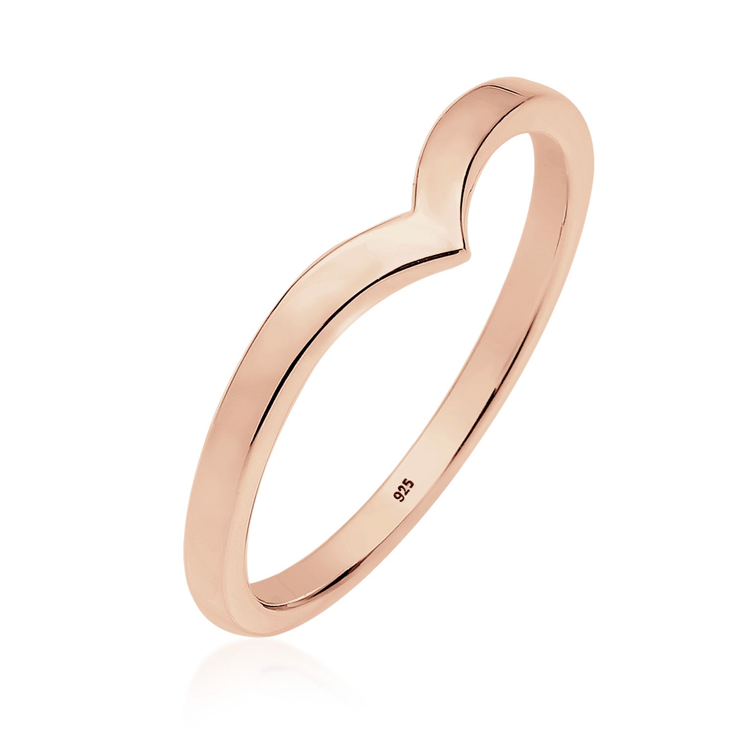 Roségold - Elli | Bandring | 925 Sterling Silber Rosegold