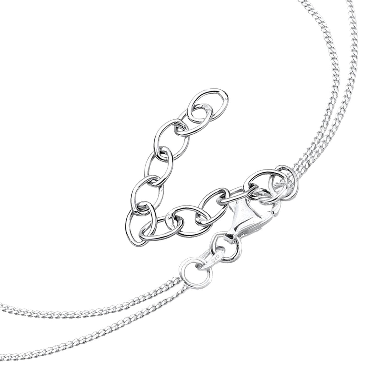 Silber - Elli | Layer-Halskette Geo Plättchen | 925er Sterling Silber