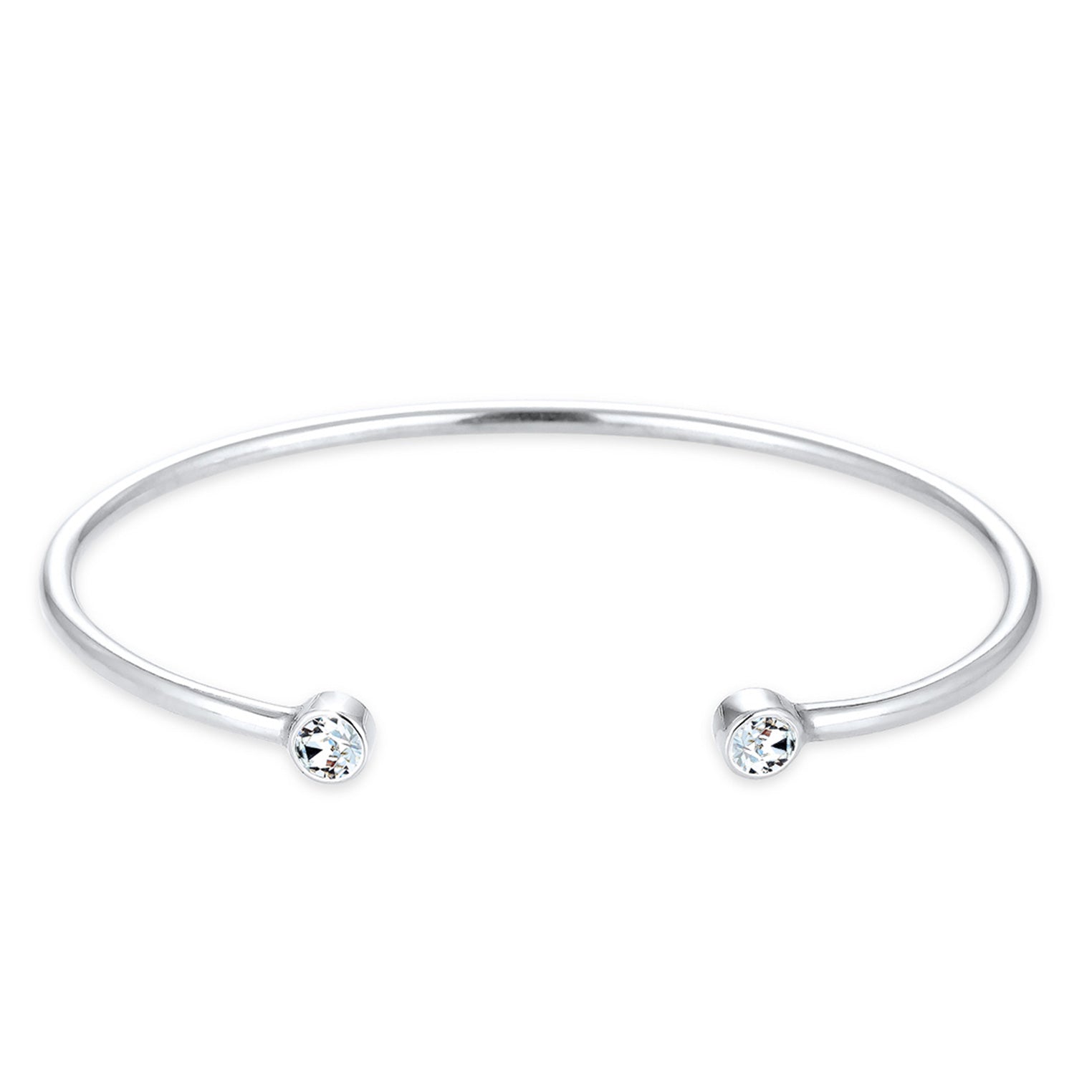 Weiß - Elli | Armreif | Kristall ( Weiß ) | 925er Sterling Silber