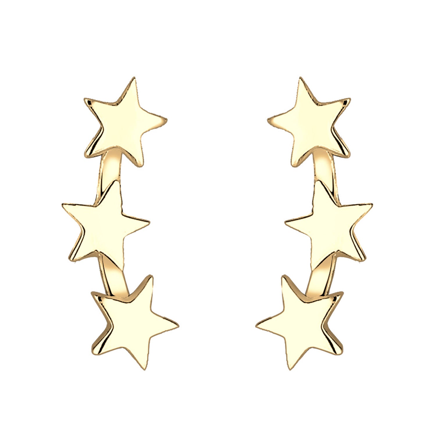 Gold - Elli | Ohrstecker Astro | 925 Sterling Silber vergoldet