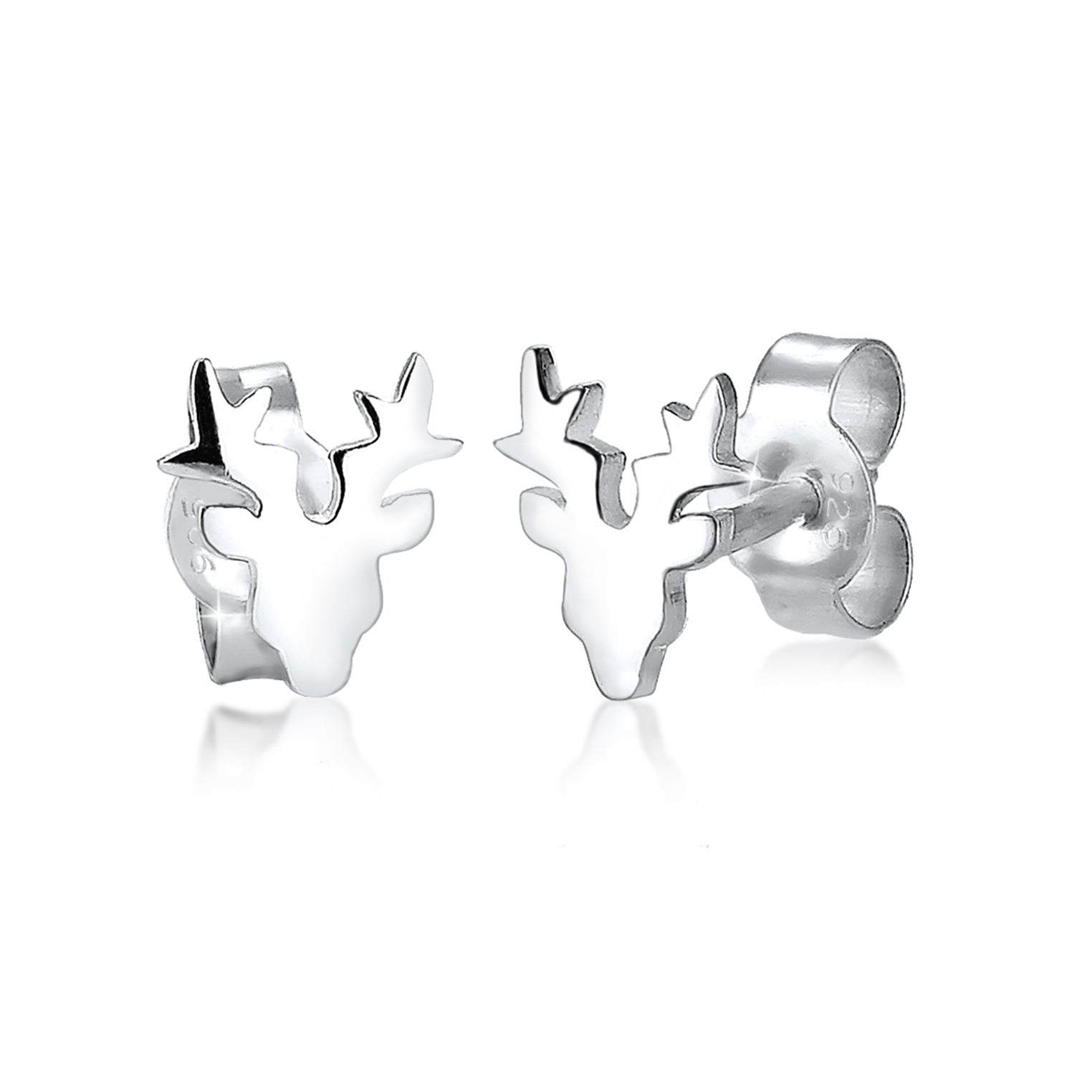 Silber - Elli | Ohrstecker Hirsch | 925er Sterling Silber