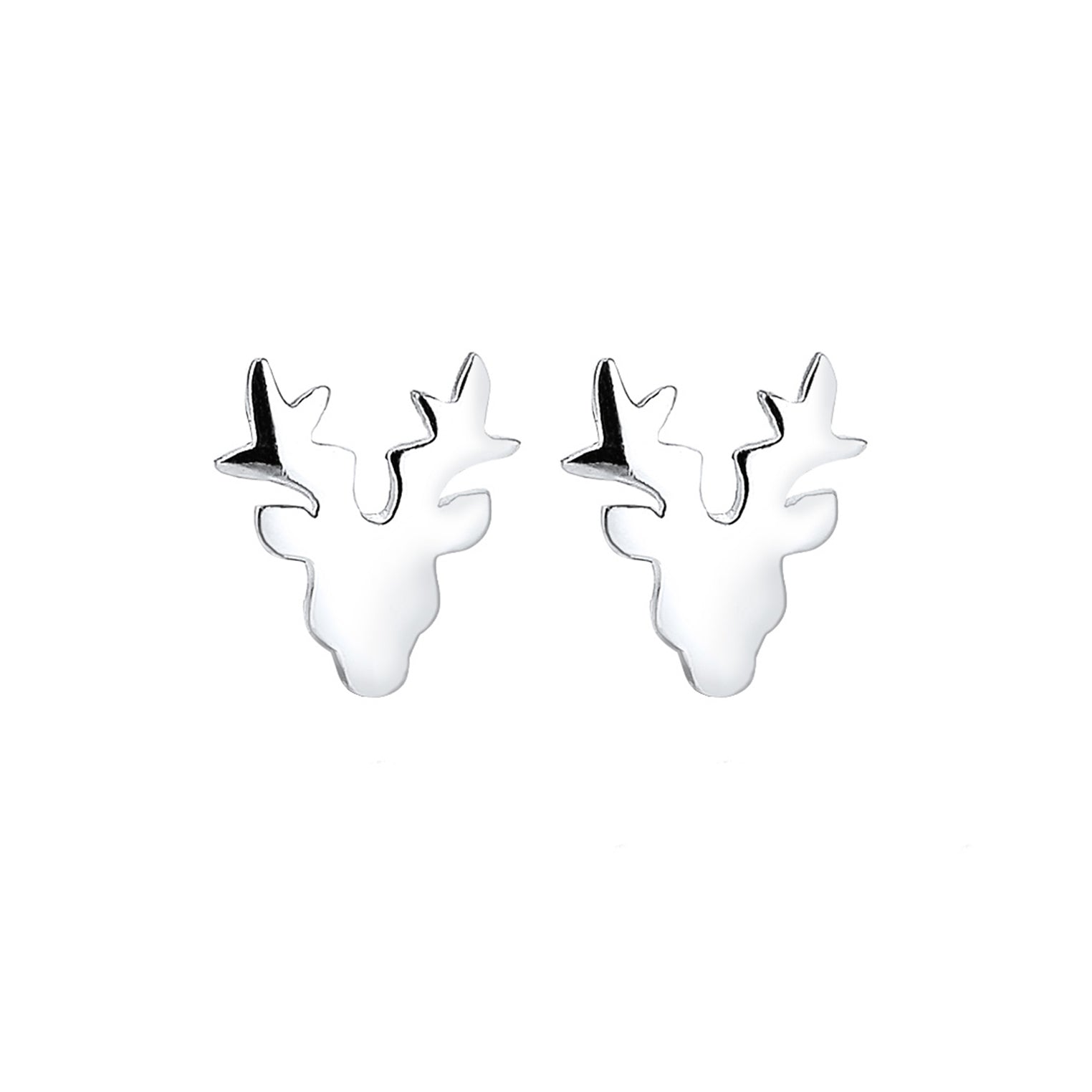 Silber - Elli | Ohrstecker Hirsch | 925er Sterling Silber