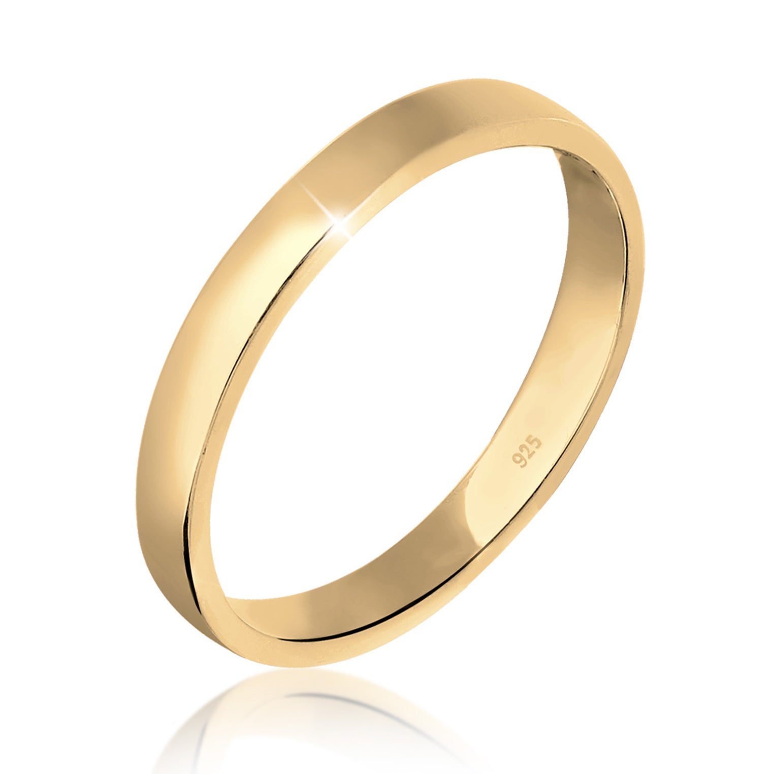 Gold - Elli | Bandring | 925 Sterling Silber vergoldet
