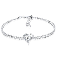 Bracelet heart | Crystal (White)