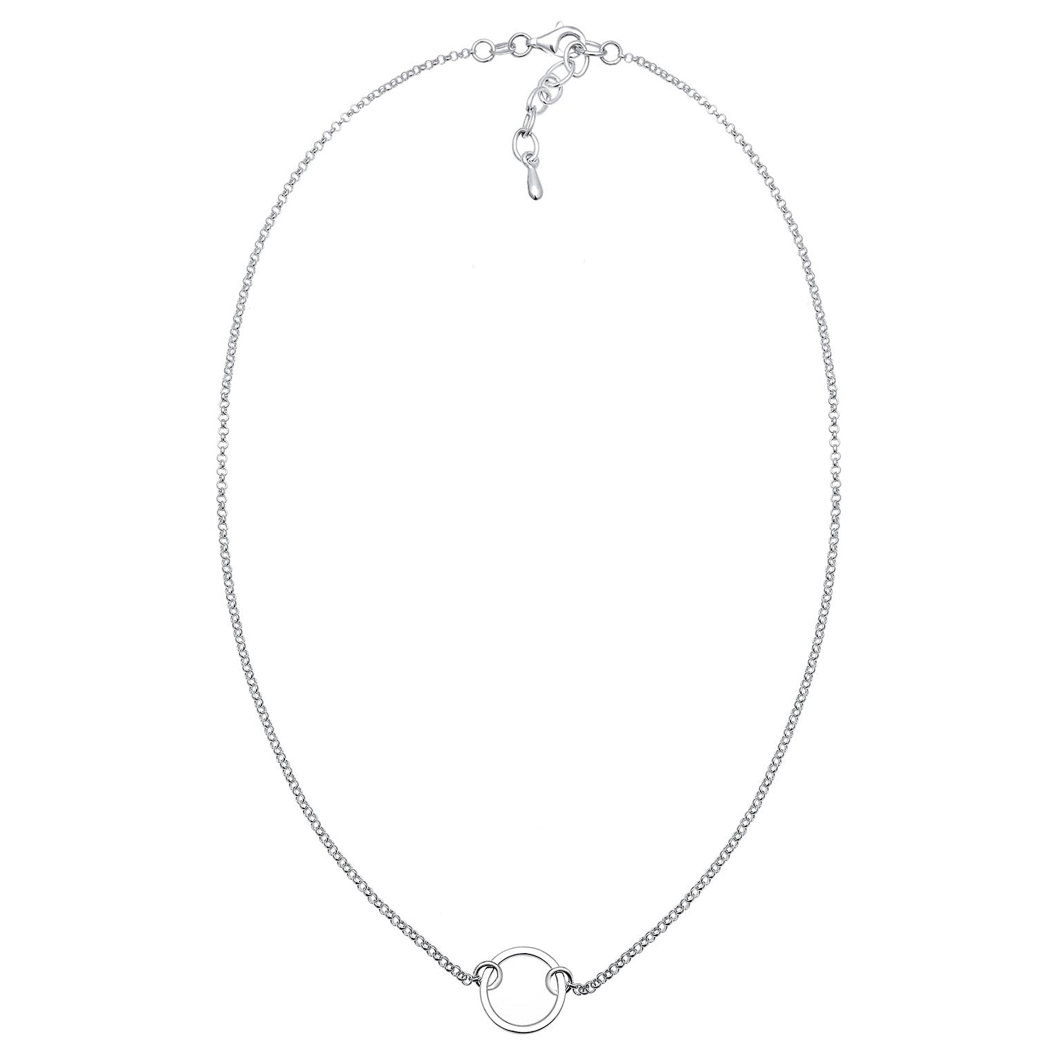 Silber - Elli | Choker Kreis Geo | 925er Sterling Silber