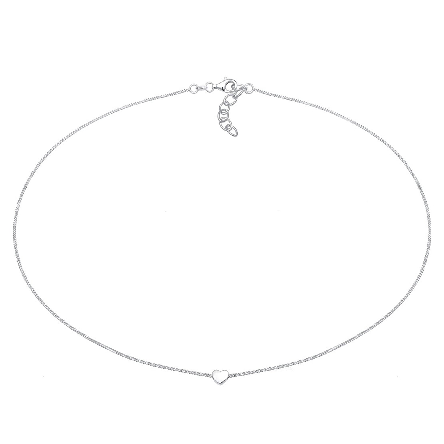 Silber - Elli | Choker Herz | 925er Sterling Silber