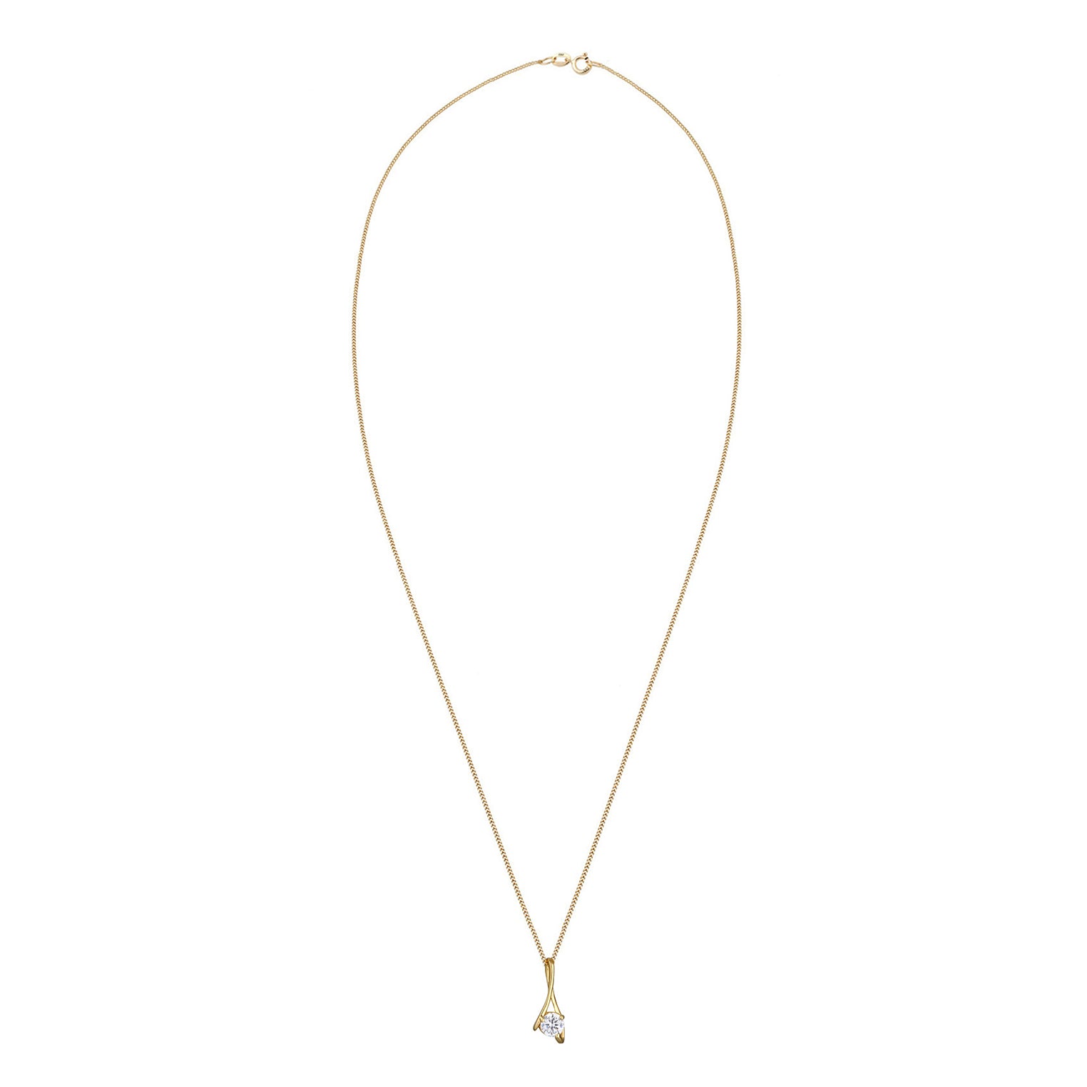 Gold - Elli PREMIUM | Halskette Infinity | Zirkonia (Weiß) | 585 Gelbgold