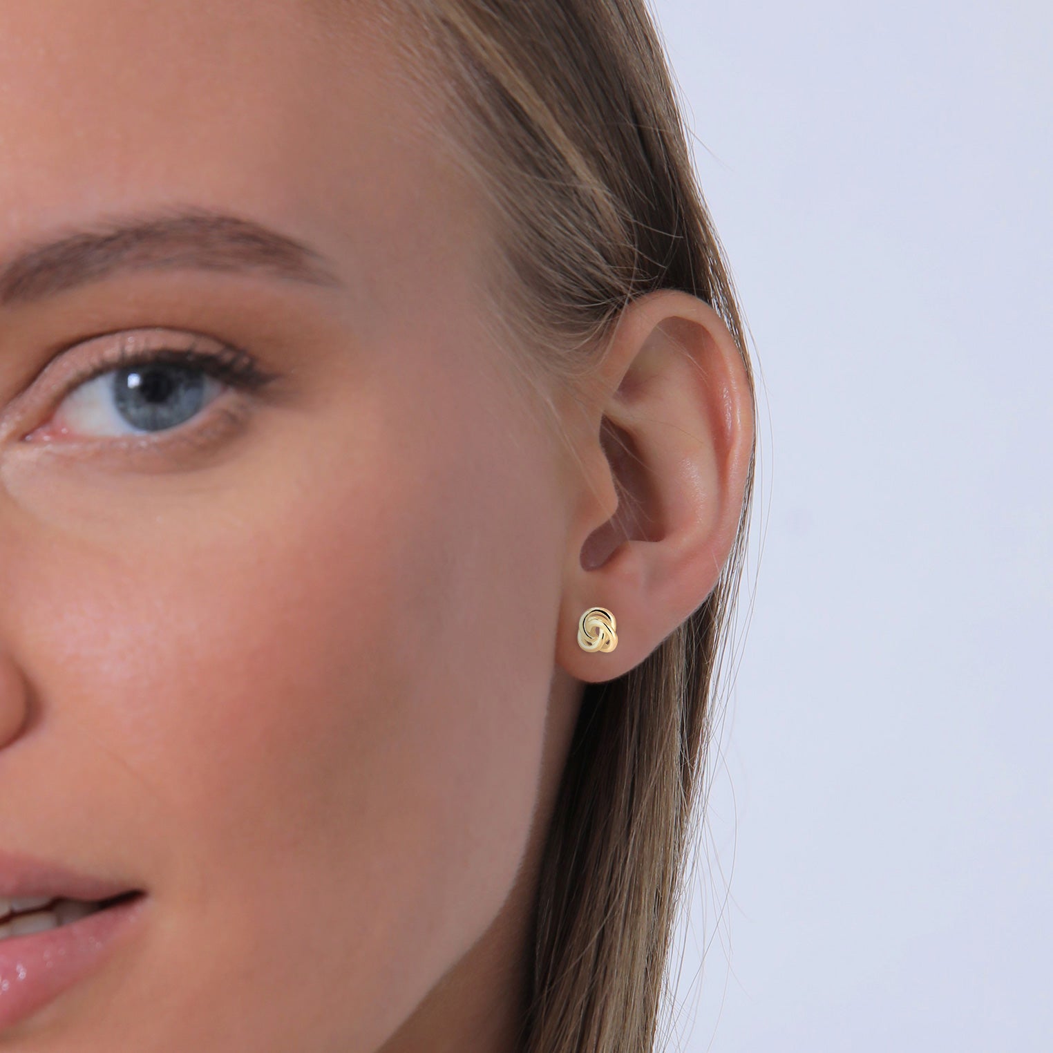 Gold - Elli PREMIUM | Ohrstecker Knoten | 585 Gelbgold