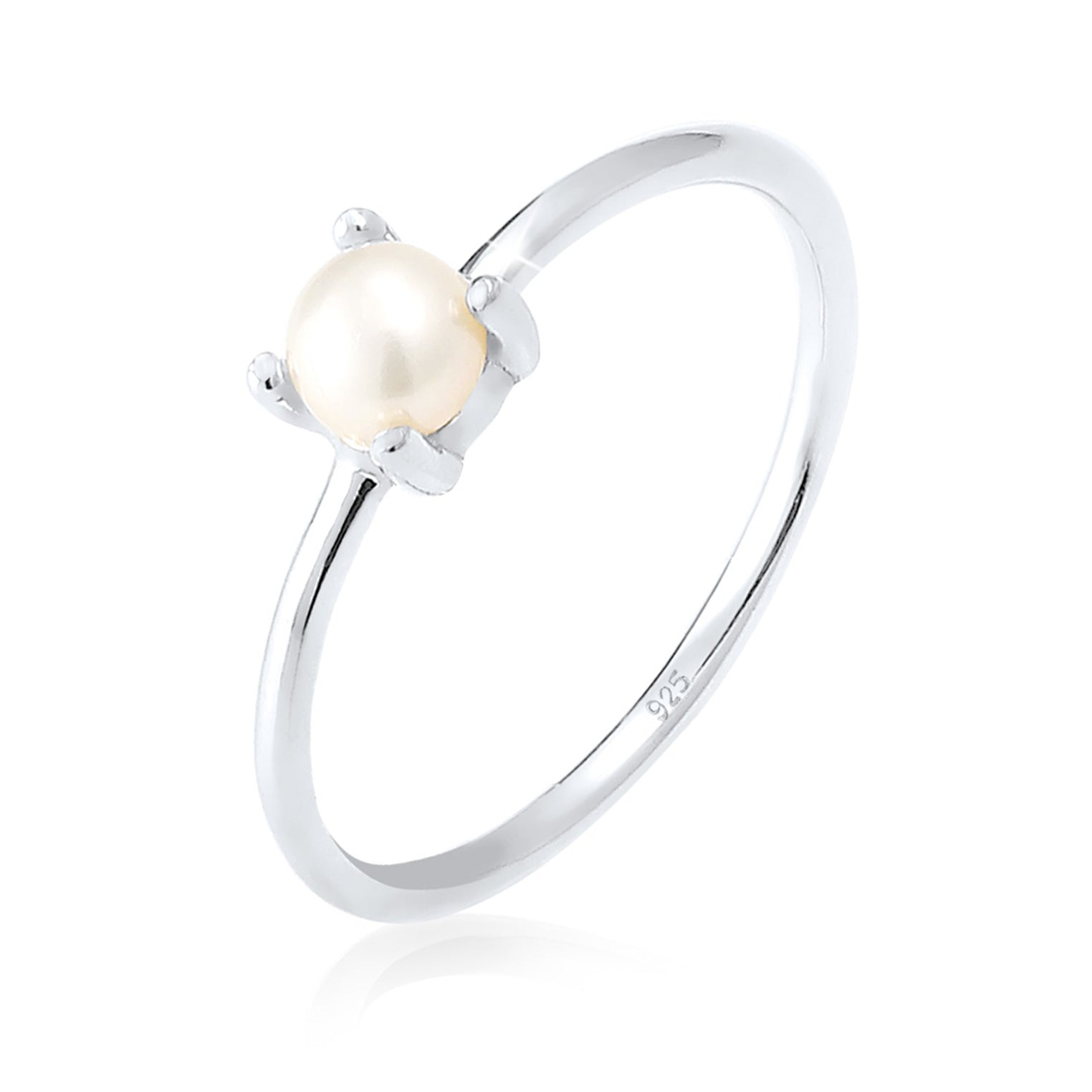 Silber - Elli | Ring | Süßwasserperle | 925er Sterling Silber