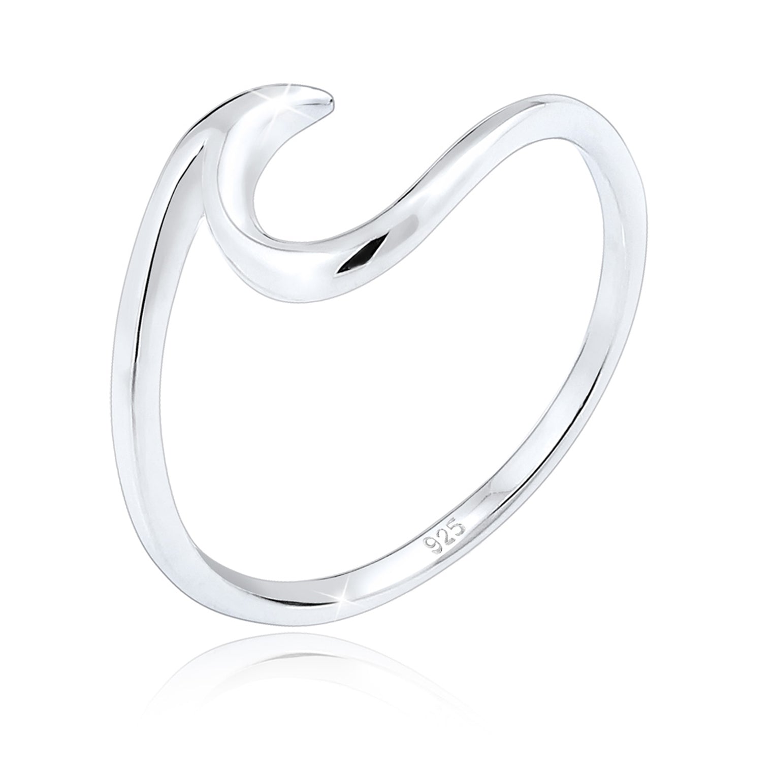 Silber - Elli | Ring Welle | 925er Sterling Silber