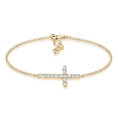 Cross Bracelet | With Crystals from Swarovski® (White)