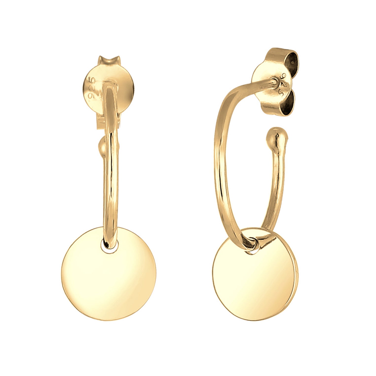 Gold - Elli | Creole | 925 Sterling Silber vergoldet