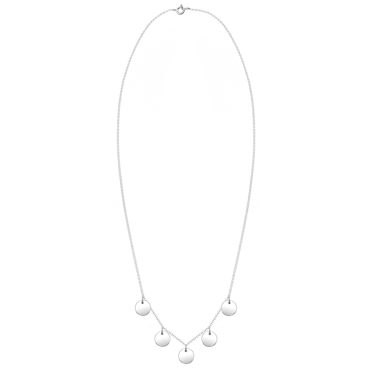 Silber - Elli | Halskette Plättchen Geo | 925er Sterling Silber