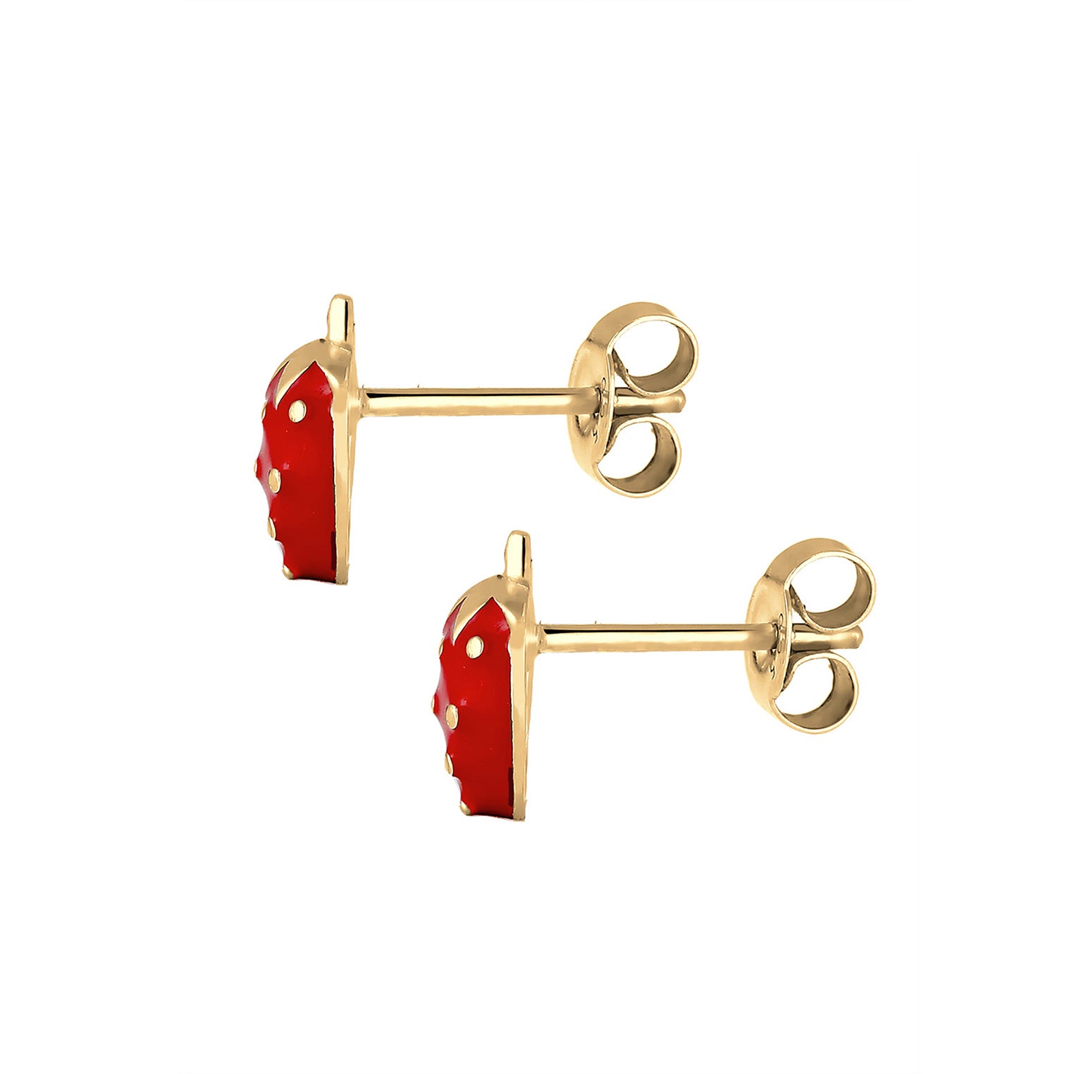 Gold - Elli | Ohrring Erdbeere | 925 Sterling Silber vergoldet
