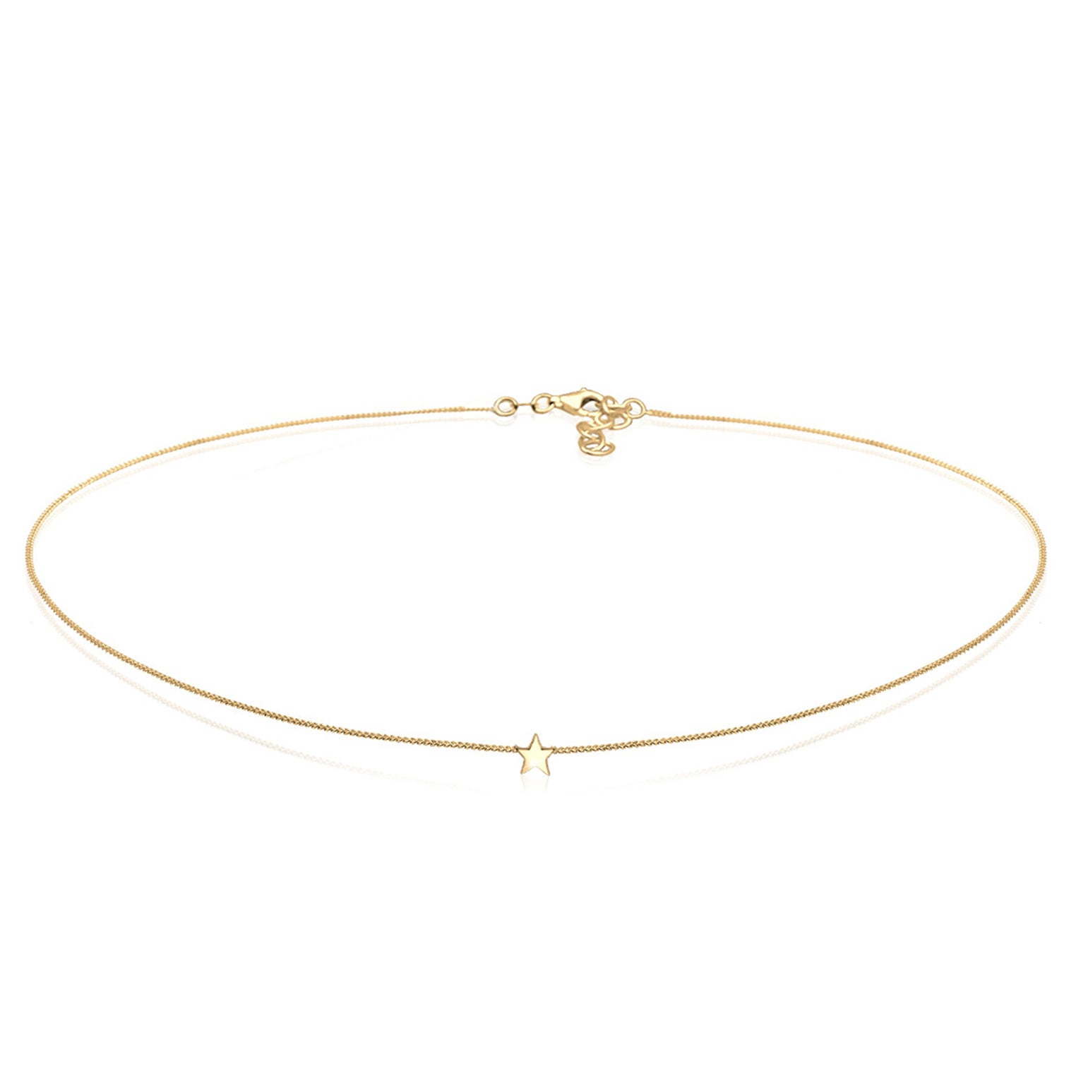 Gold - Elli | Choker Stern | 925 Sterling Silber vergoldet