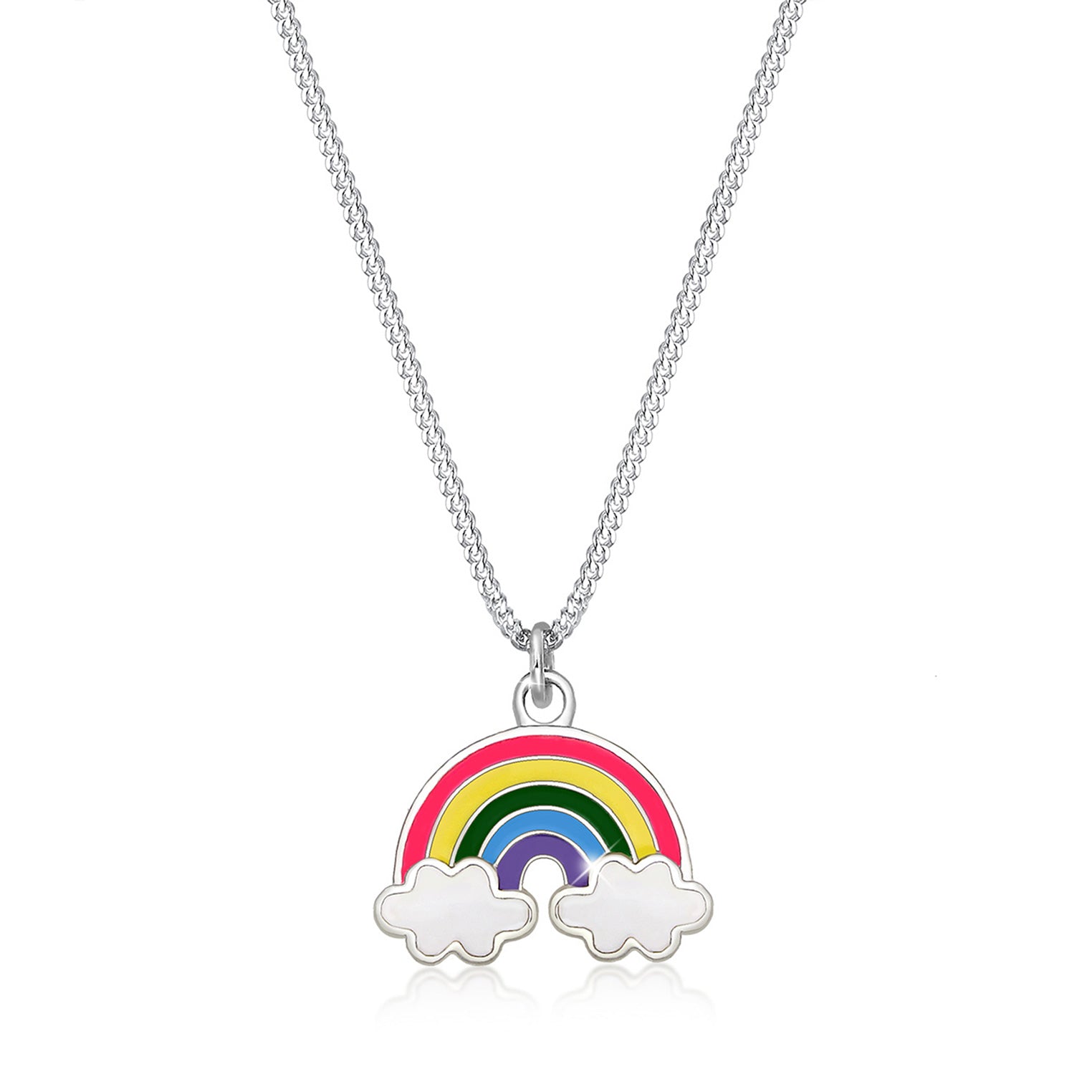 Silber - Elli | Halskette Regenbogen | 925er Sterling Silber