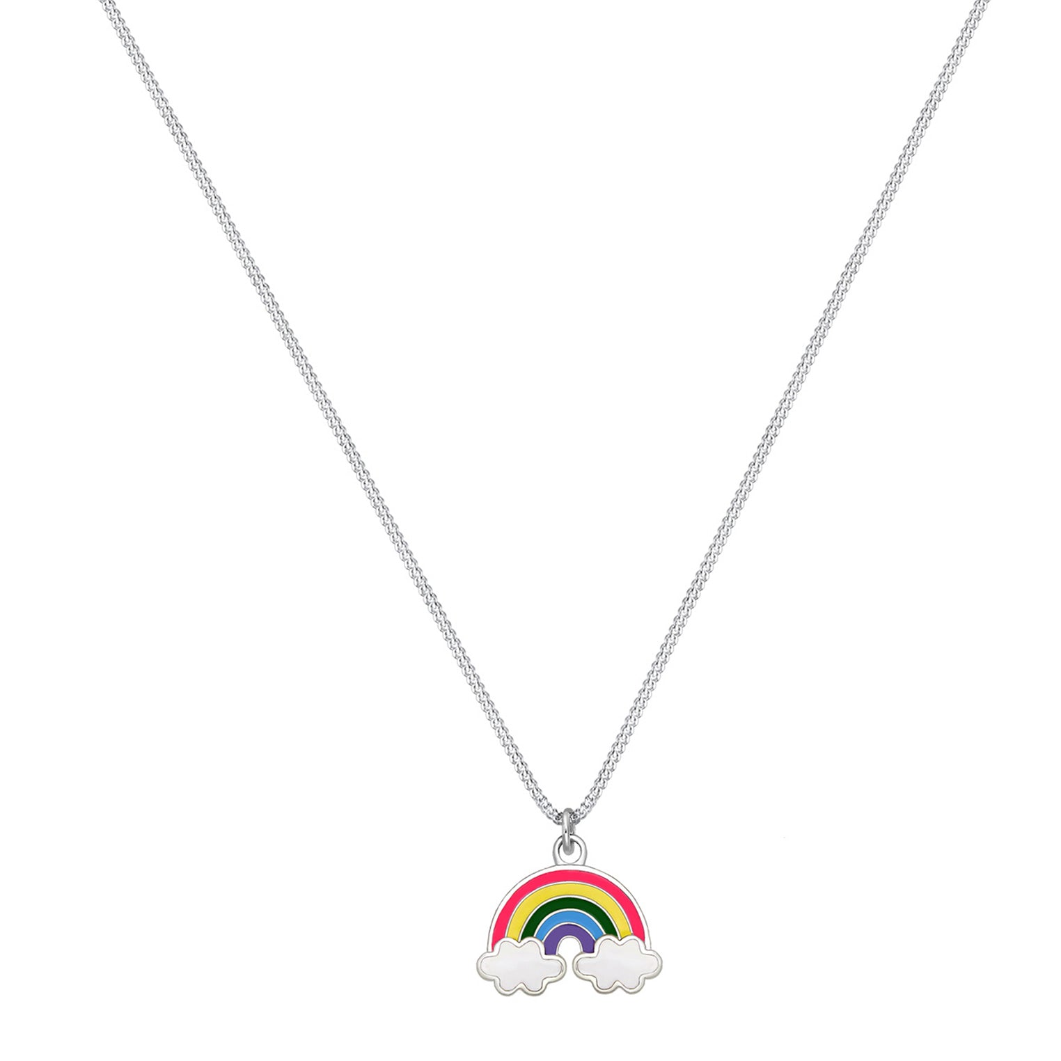 Silber - Elli | Halskette Regenbogen | 925er Sterling Silber