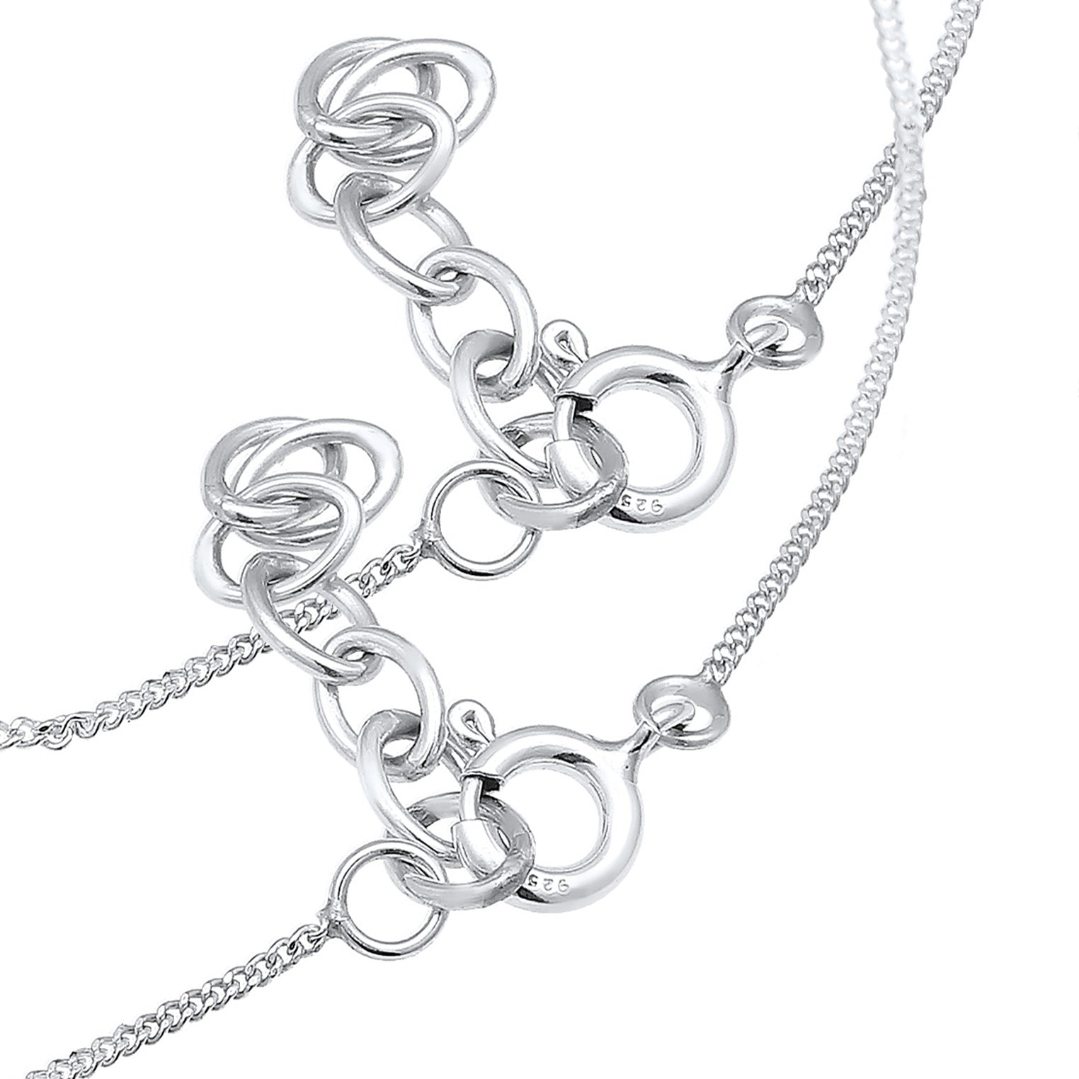 Silber - Elli | Mutter-Kind-Armbandset | Mit Kristallen von Swarovski® (Weiß) | 925er Sterling Silber