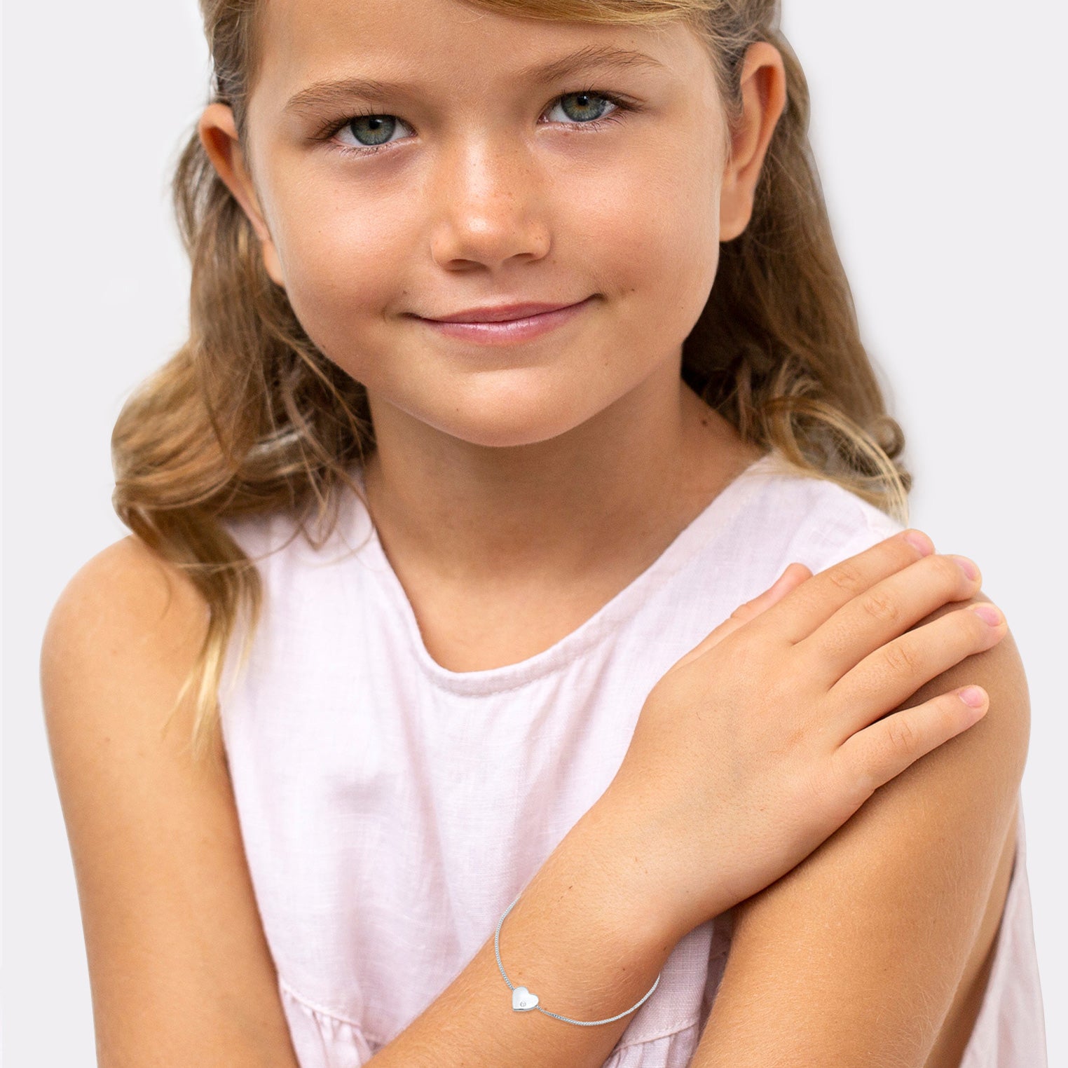 Silber - Elli | Mutter-Kind-Armbandset | Mit Kristallen von Swarovski® (Weiß) | 925er Sterling Silber