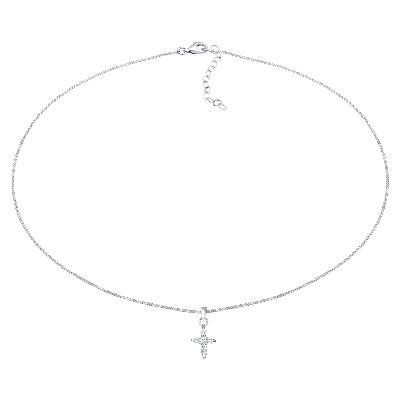 Silber - Elli | Choker | Zirkonia (Weiß) | 925er Sterling Silber