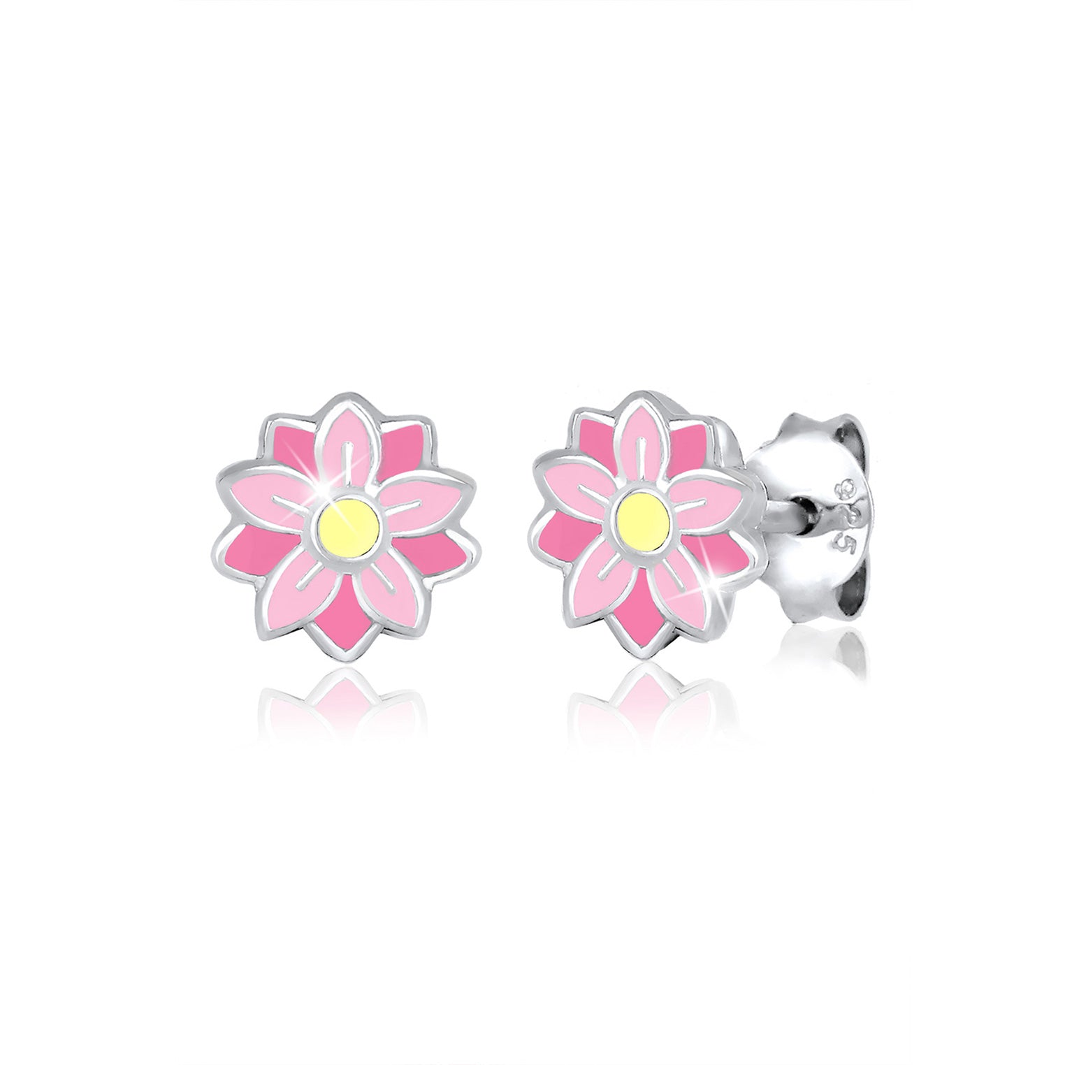 Silber - Elli | Ohrring Blume | 925er Sterling Silber