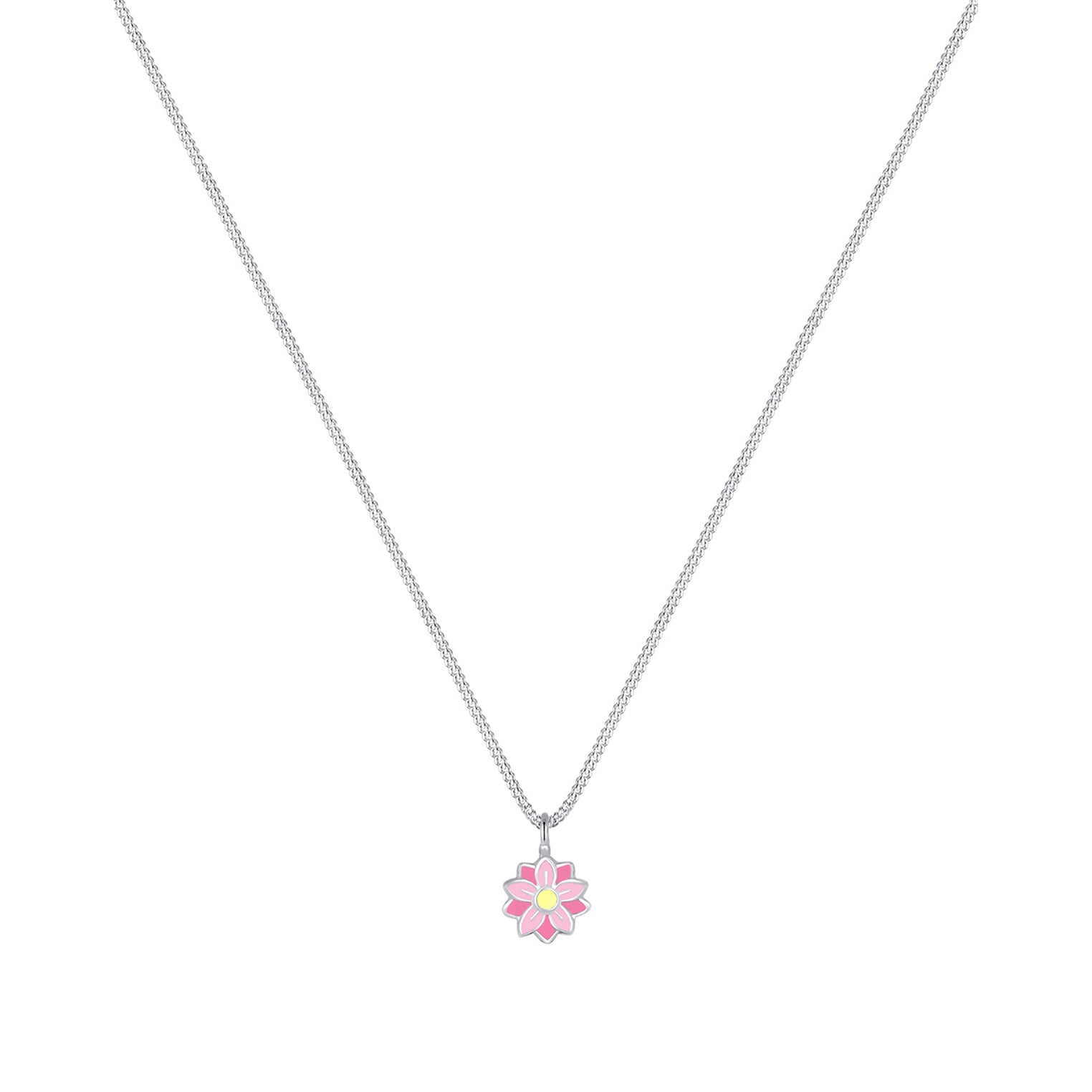 Silber - Elli | Halskette Blume | Emaille | 925er Sterling Silber