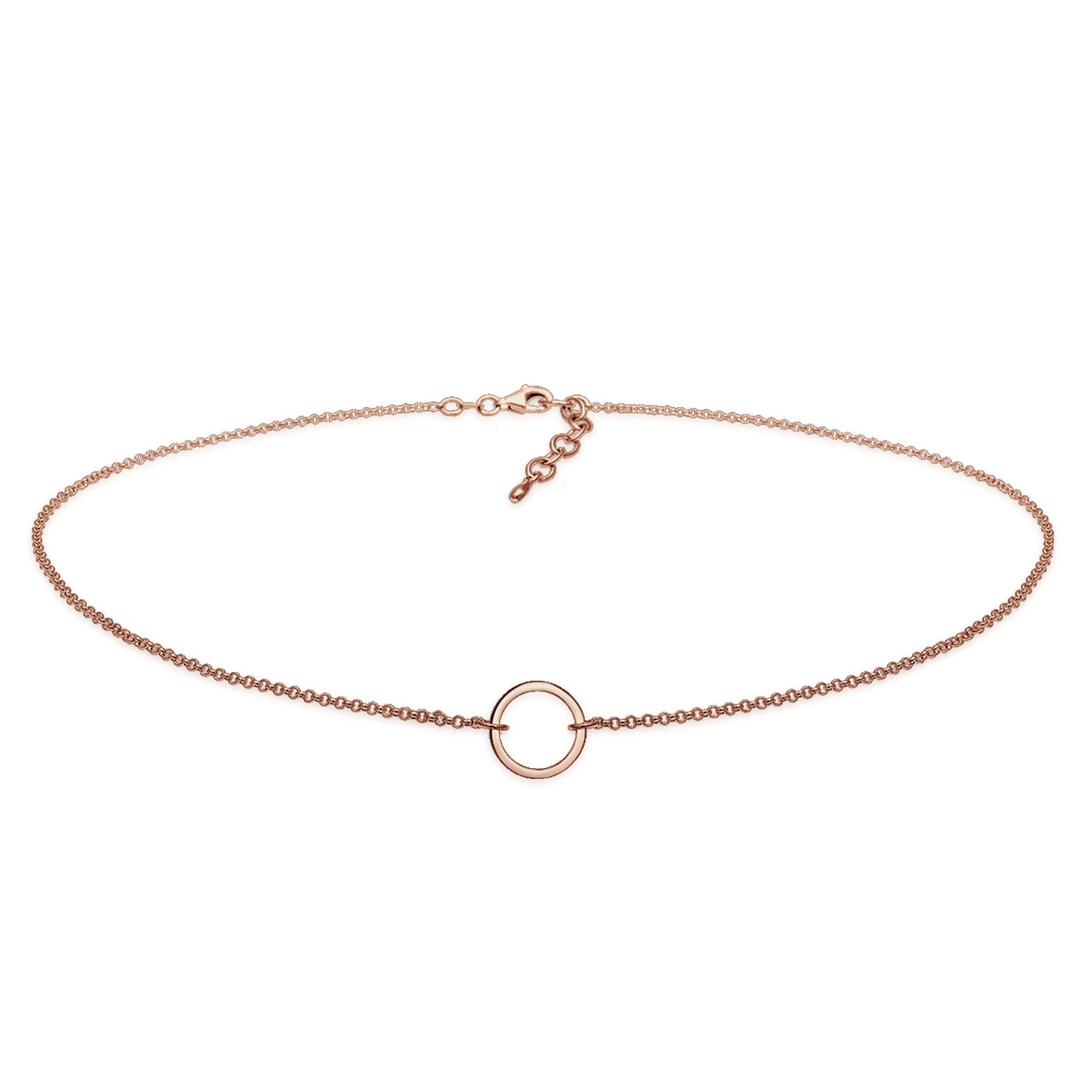 Roségold - Elli | Choker Kreis | 925 Sterling Silber Rosegold