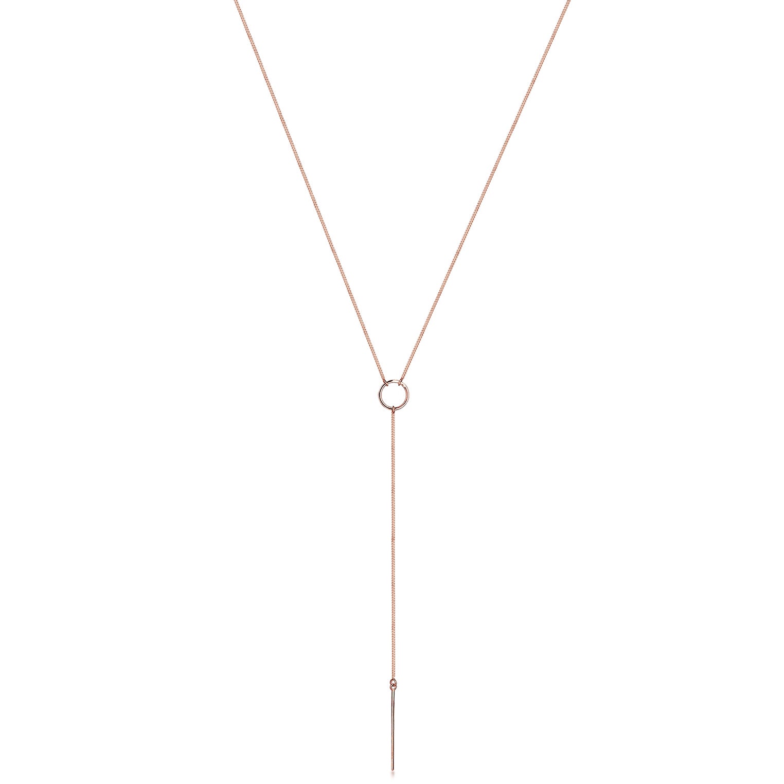 Roségold - Elli | Y-Halskette Geo | 925 Sterling Silber Rosegold