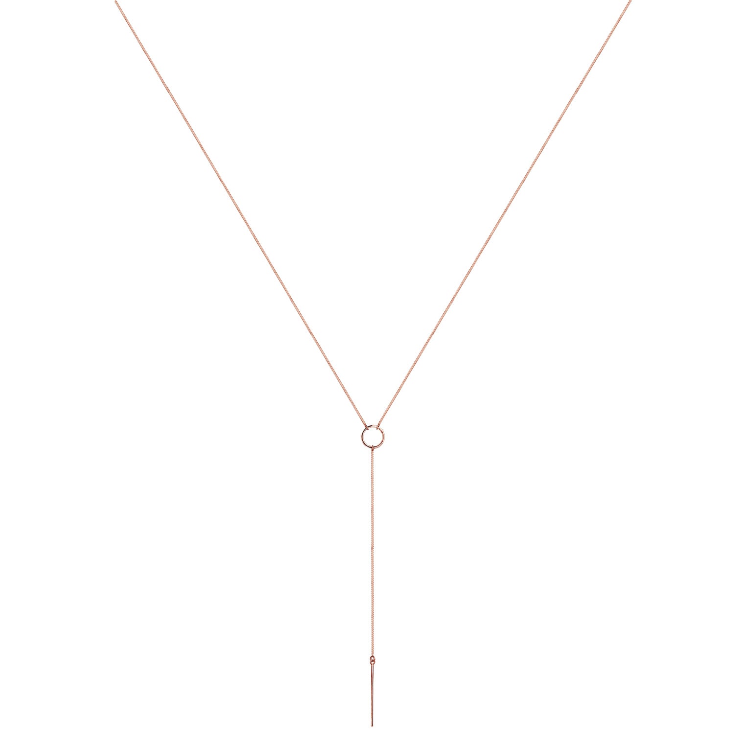 Roségold - Elli | Y-Halskette Geo | 925 Sterling Silber Rosegold