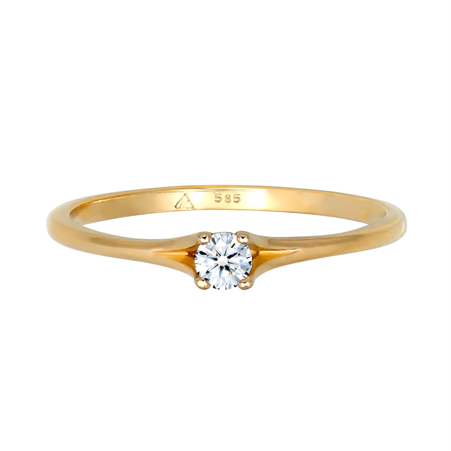 Gold - Elli DIAMONDS | Verlobungsring | Diamant ( Weiß, 0,06 ct ) | 585 Gelbgold