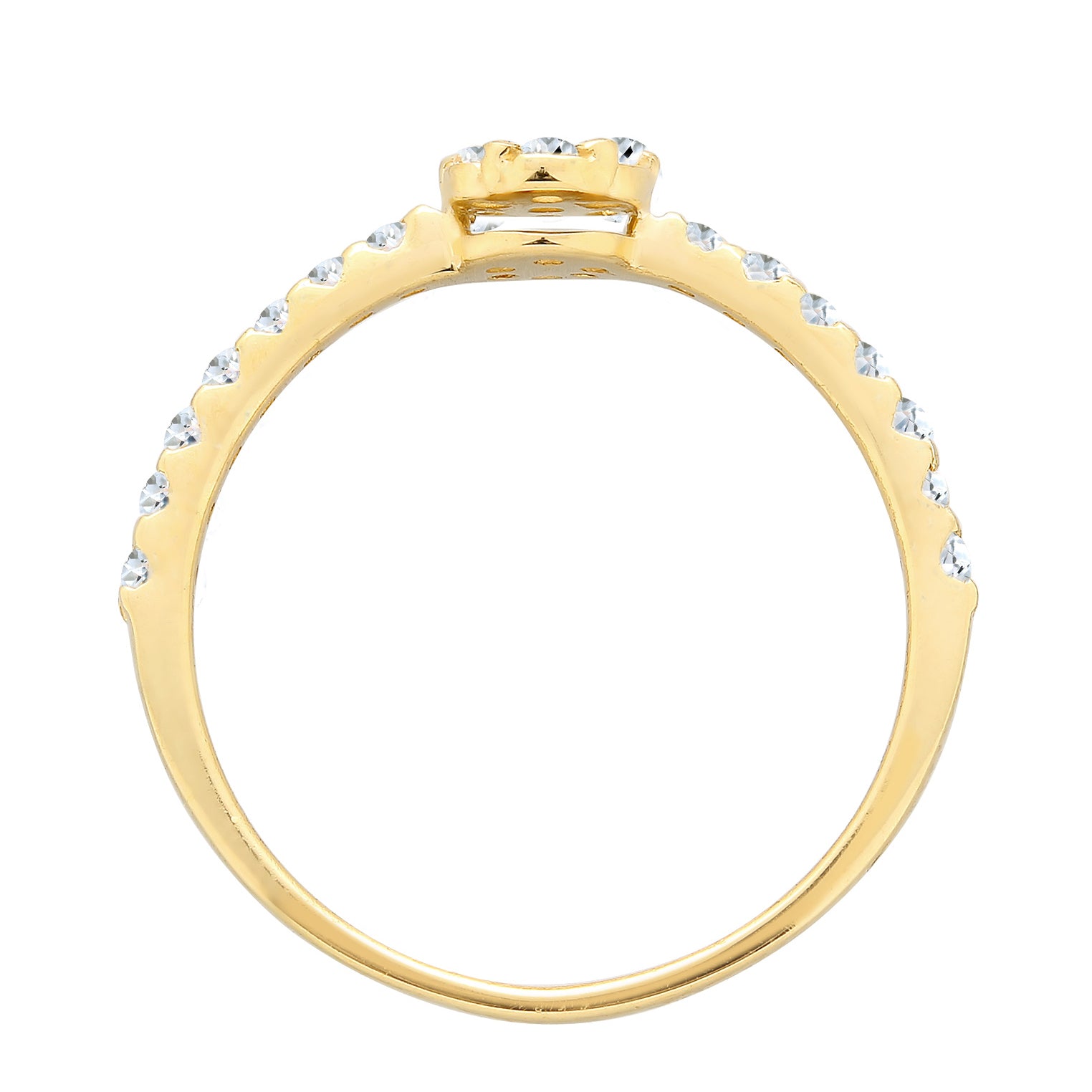 Gold - Elli PREMIUM | Verlobungsring | Topas ( Weiß ) | 585 Gelbgold