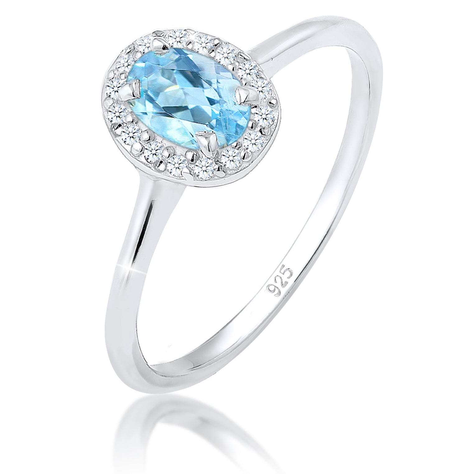 Silber - Elli DIAMONDS | Verlobungsring | Diamant ( Weiß, 0,08 ct ) | 925er Sterling Silber