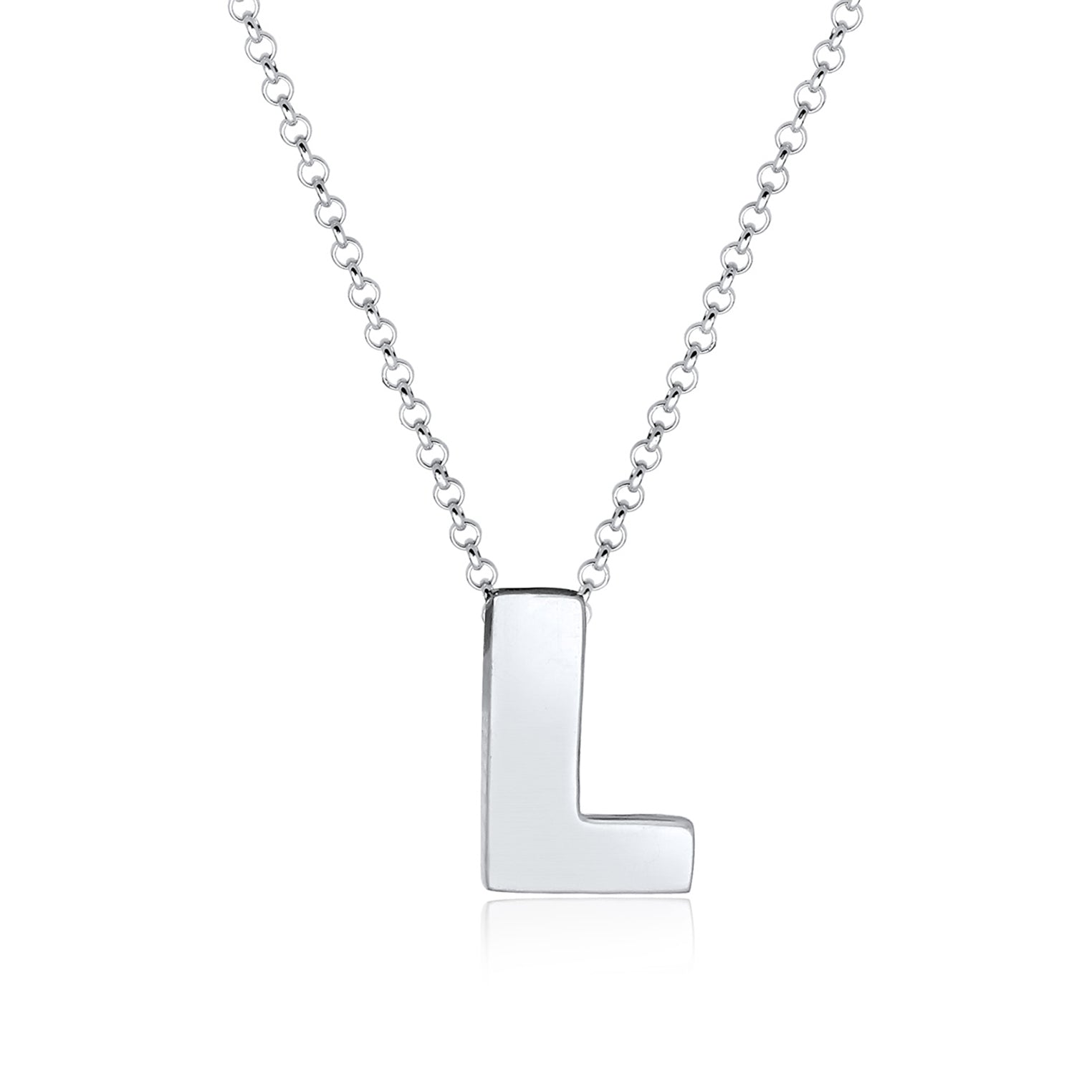 Silber - Elli | Halskette Buchstabe L | 925er Sterling Silber