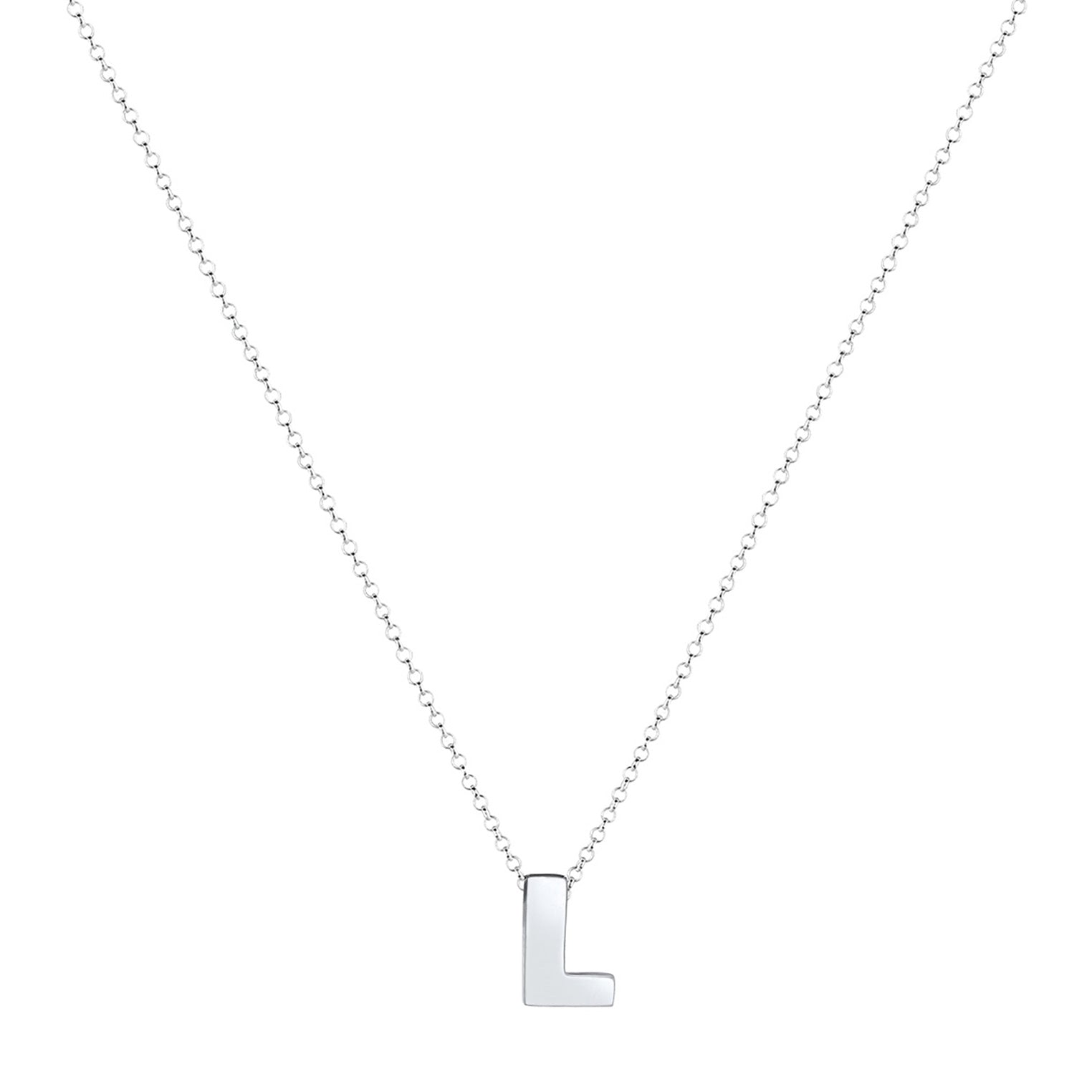 Silber - Elli | Halskette Buchstabe L | 925er Sterling Silber