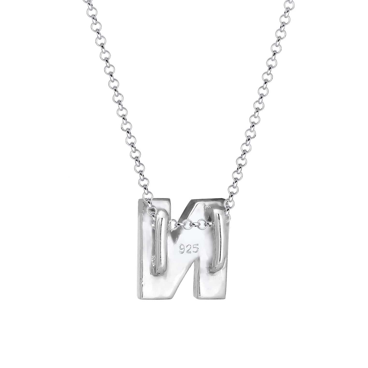 Silber - Elli | Halskette Buchstabe N | 925er Sterling Silber